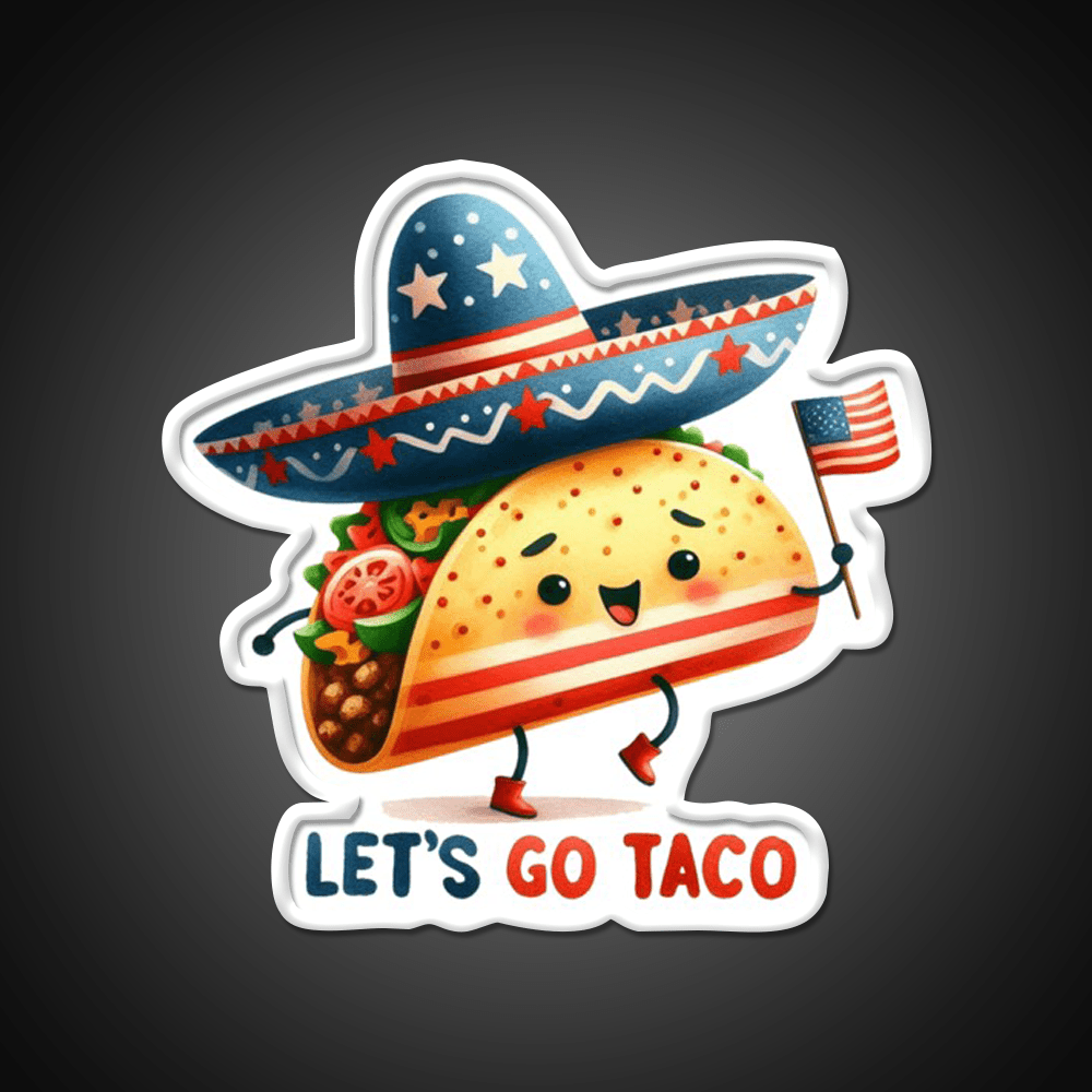 Lets Go Taco Led Neon Sign Mexican Food Sign Food Neon Sign Rgb Color - Shineneon
