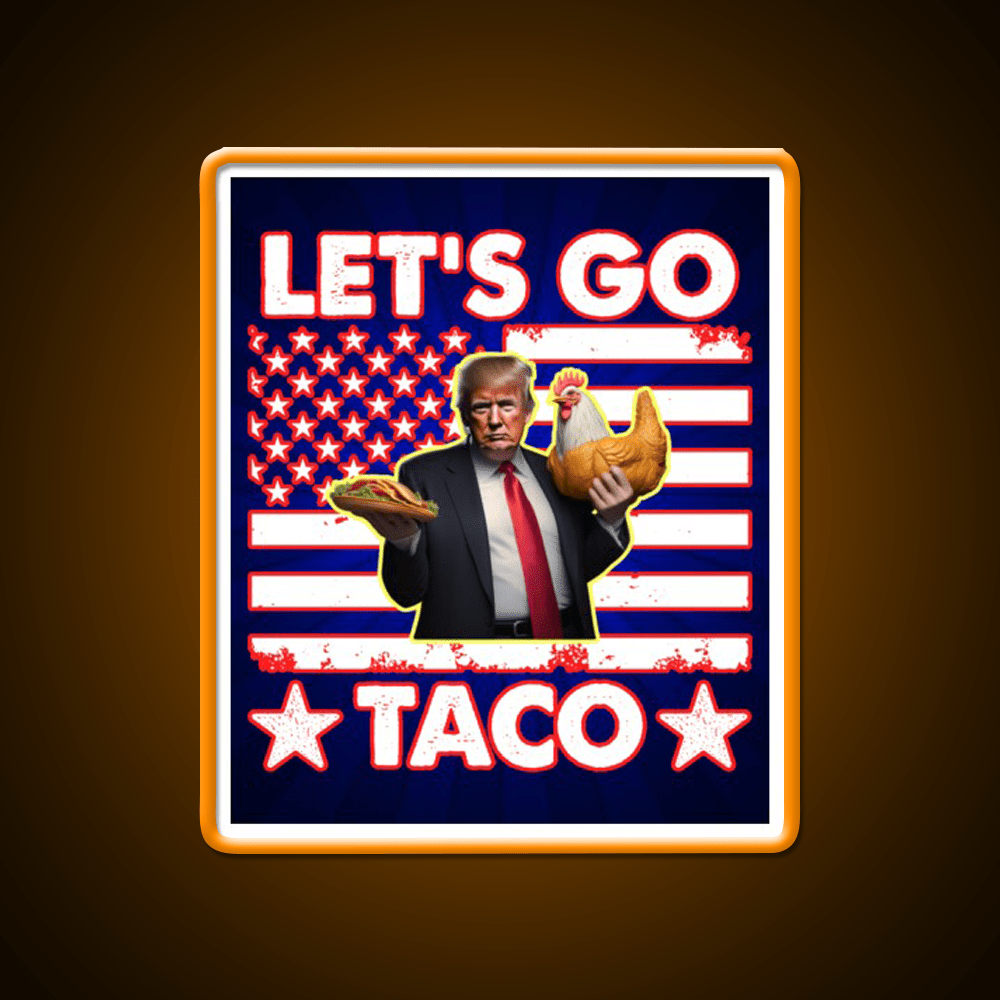 Lets Go Taco Led Neon Sign Mexican Food Sign For Taco Lover Rgb Color - Shineneon