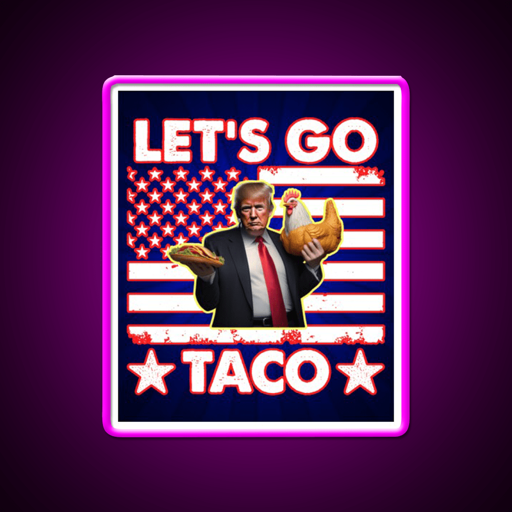 Lets Go Taco Led Neon Sign Mexican Food Sign For Taco Lover Rgb Color - Shineneon