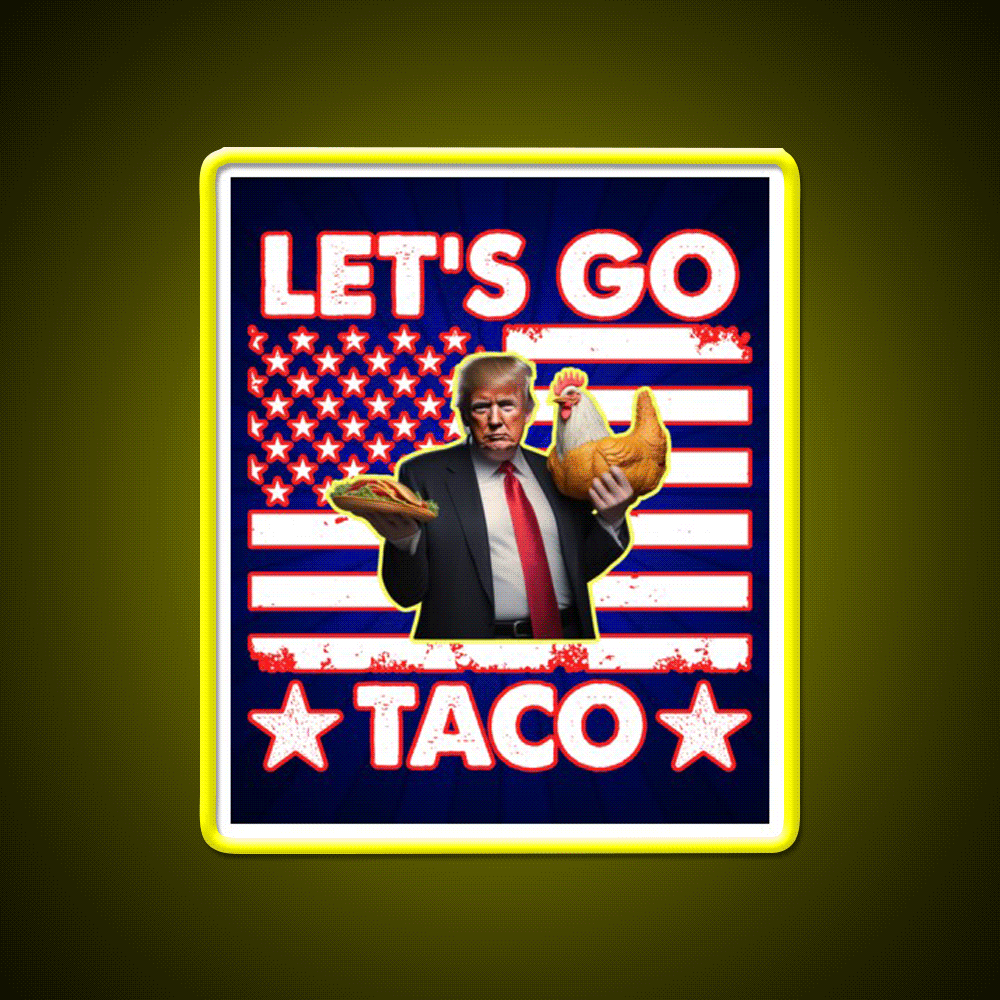 Lets Go Taco Led Neon Sign Mexican Food Sign For Taco Lover Rgb Color