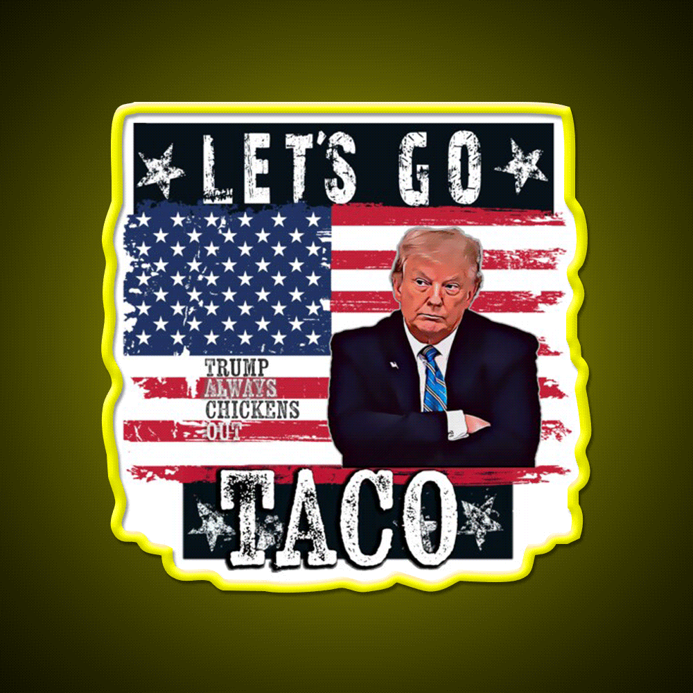 Lets Go Taco Led Neon Sign Mexican Food Sign For Taco Night Rgb Color - Custom LED neon sign front view
