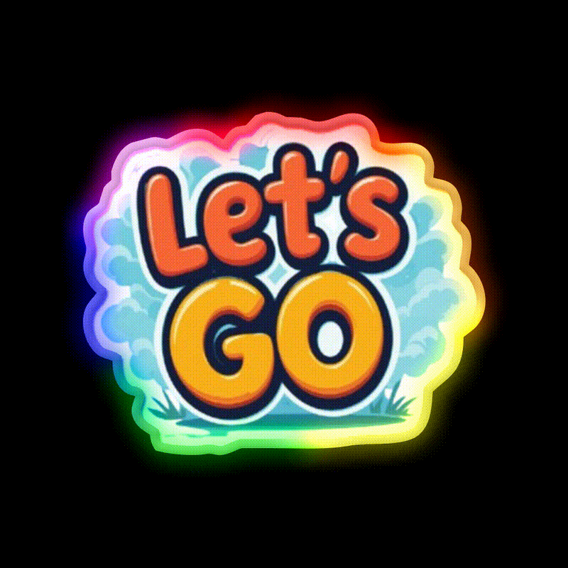 Lets Go Taco Led Neon Sign Mexican Food Sign Rgb Color - LED neon sign close-up detail