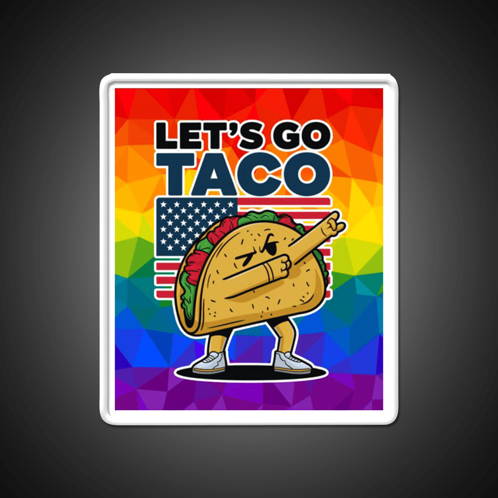 Lets Go Taco Led Neon Sign Mexican Food Sign Kitchen Neon Sign Rgb Color - Shineneon