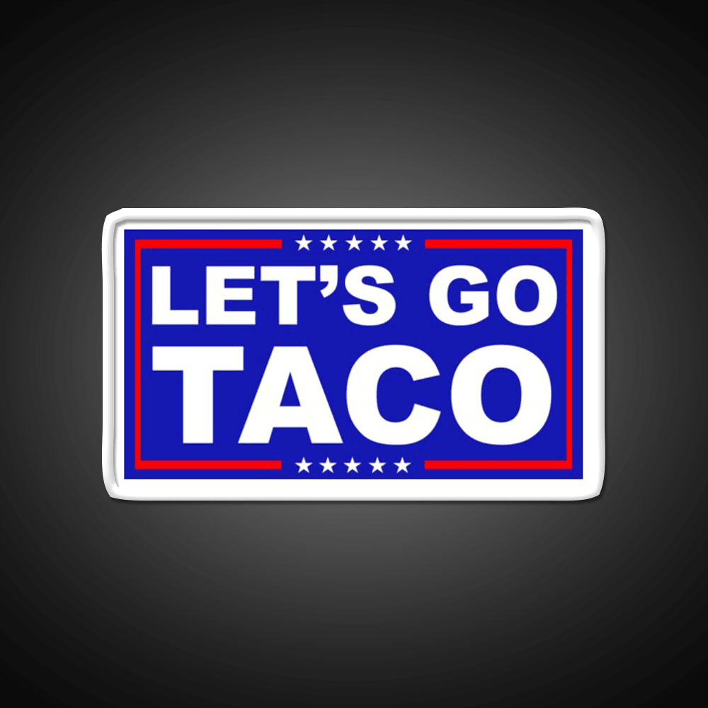 Lets Go Taco Led Neon Sign Mexican Food Sign Kitchen Wall Sign Rgb Color - Shineneon