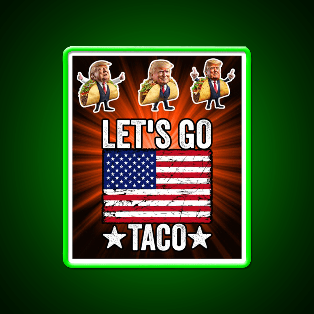 Lets Go Taco Led Neon Sign Mexican Food Sign Restaurant Decor Rgb Color - Shineneon