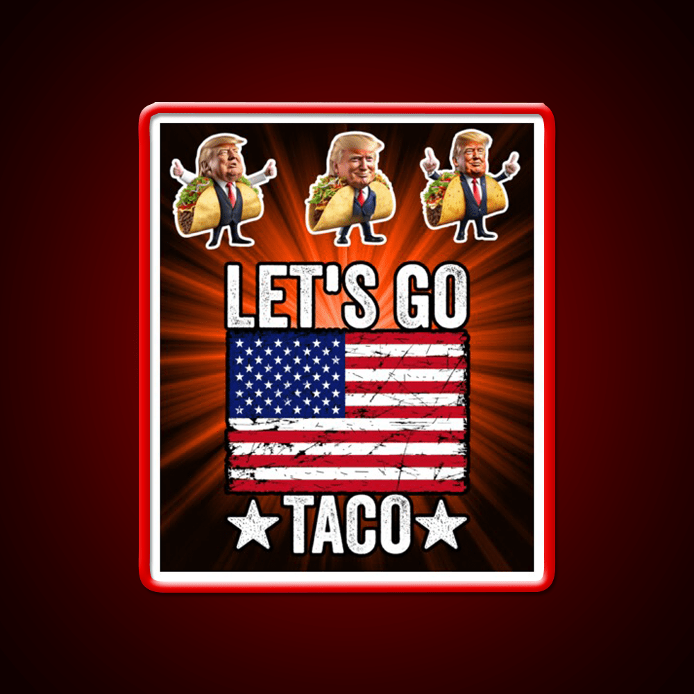 Lets Go Taco Led Neon Sign Mexican Food Sign Restaurant Decor Rgb Color - Shineneon