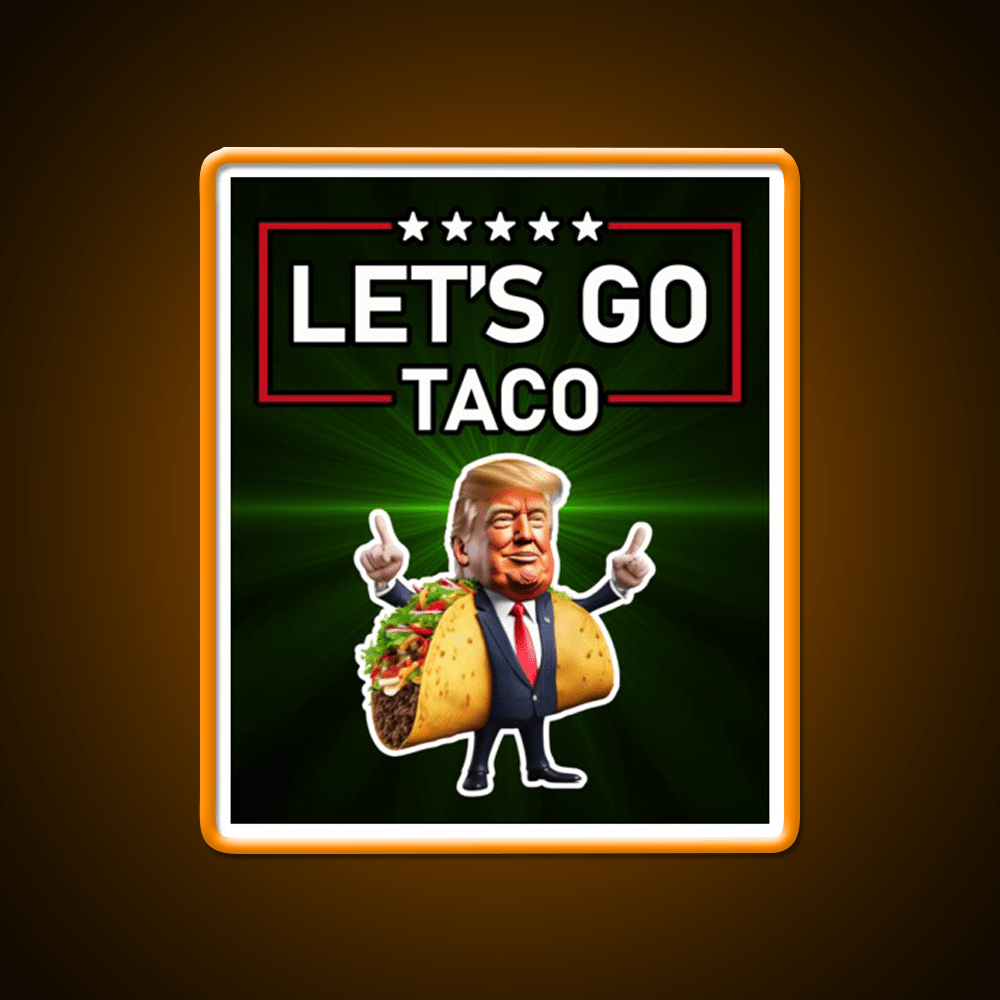 Lets Go Taco Led Neon Sign Mexican Food Sign Taco Fan Rgb Color - Shineneon