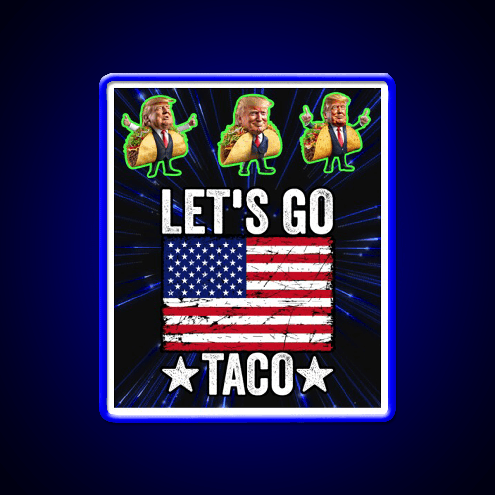 Lets Go Taco Led Neon Sign Mexican Food Sign Taco Light Rgb Color - Shineneon