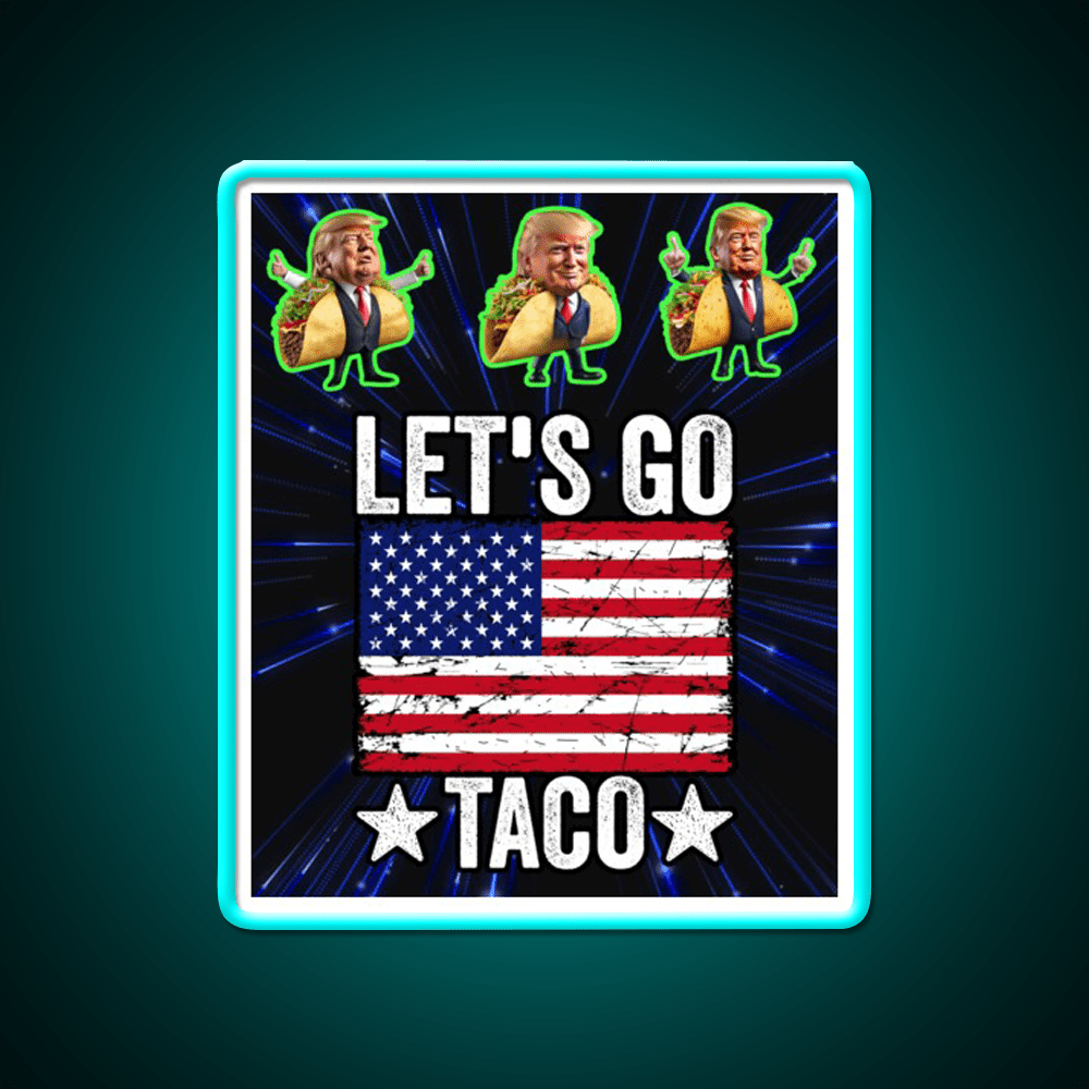 Lets Go Taco Led Neon Sign Mexican Food Sign Taco Light Rgb Color - Shineneon