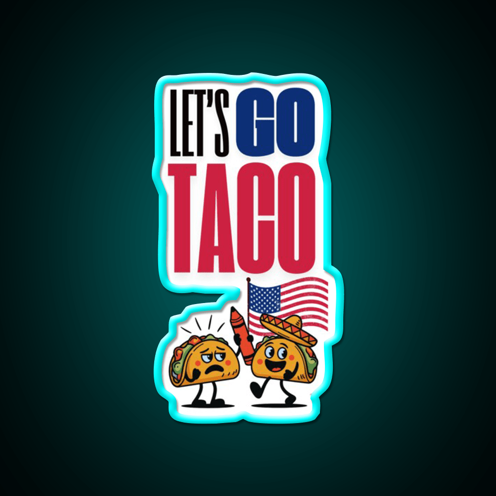 Lets Go Taco Led Neon Sign Mexican Food Sign Taqueria Neon Rgb Color - Shineneon