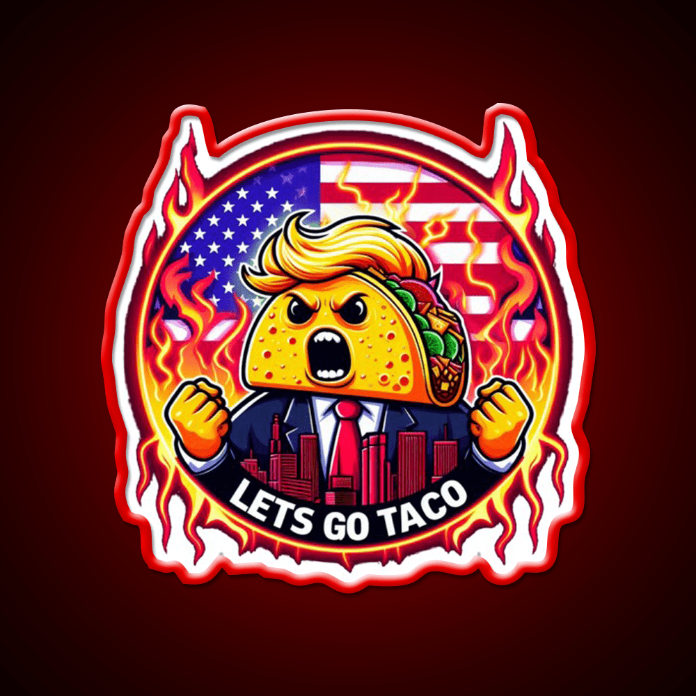Lets Go Taco Led Neon Sign Mexican Food Sign Wall Decor Rgb Color - Shineneon