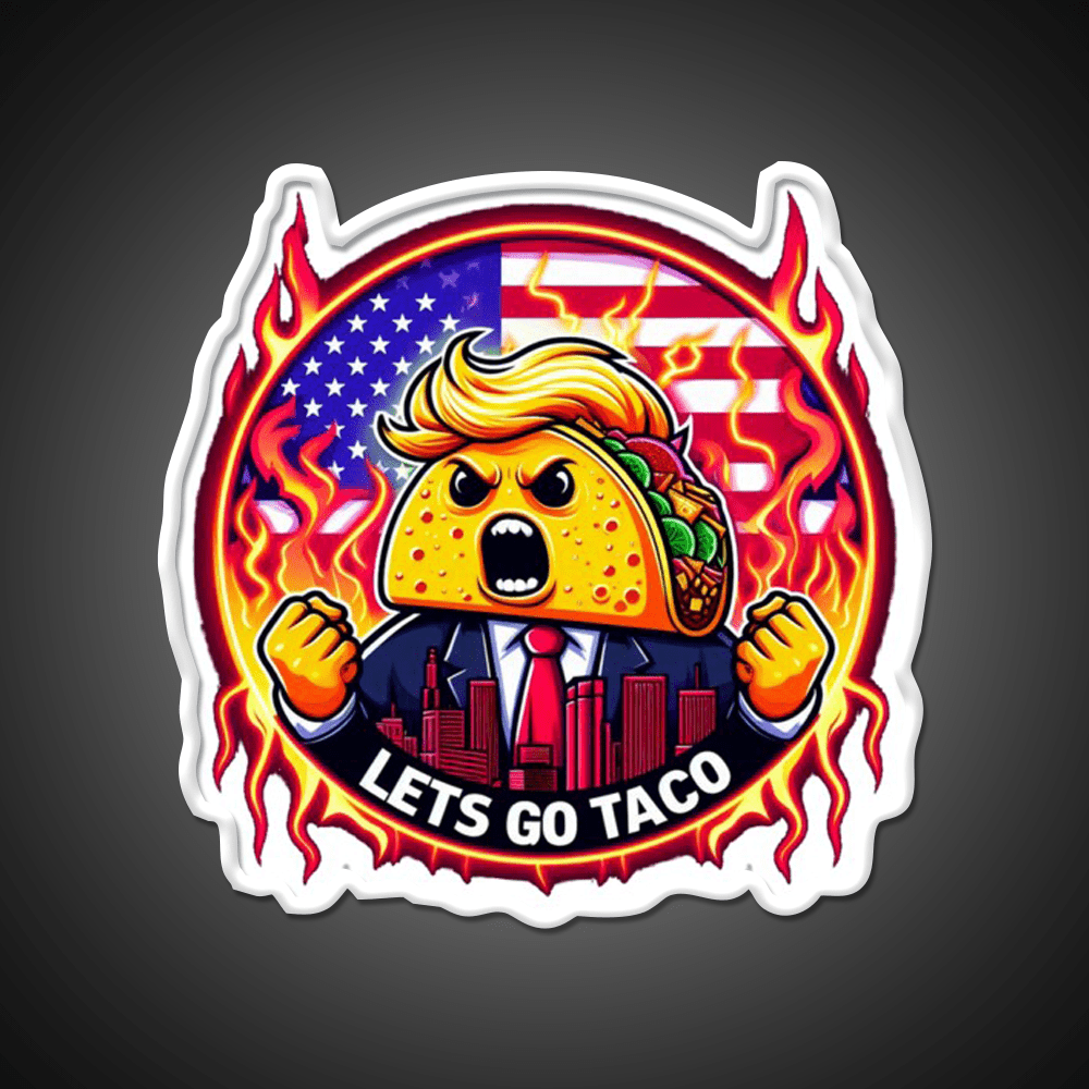 Lets Go Taco Led Neon Sign Mexican Food Sign Wall Decor Rgb Color - Shineneon