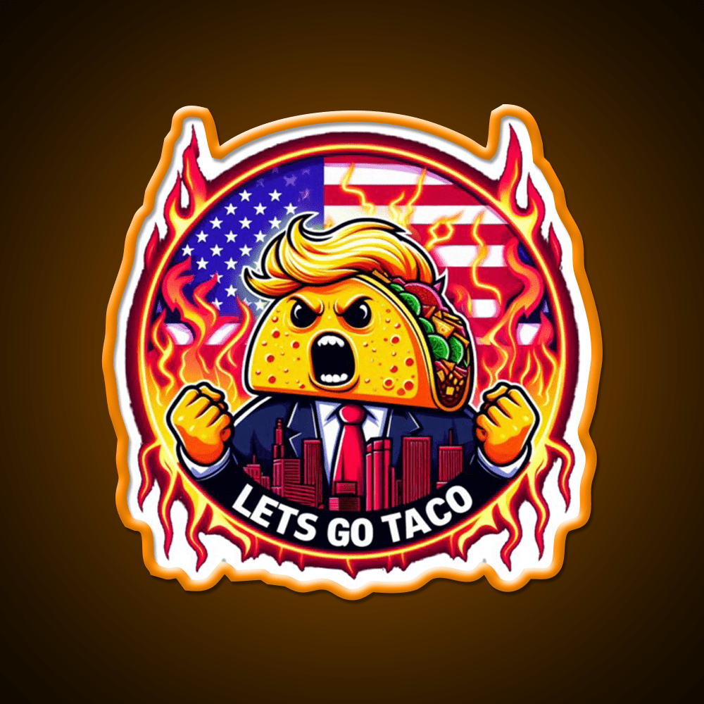 Lets Go Taco Led Neon Sign Mexican Food Sign Wall Decor Rgb Color - Shineneon