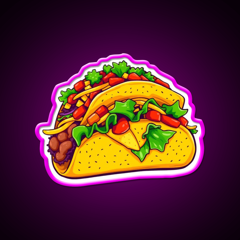 Lets Go Taco Led Neon Sign Mexican Food Sign Wall Sign Kitchen Sign Rgb Color - Shineneon
