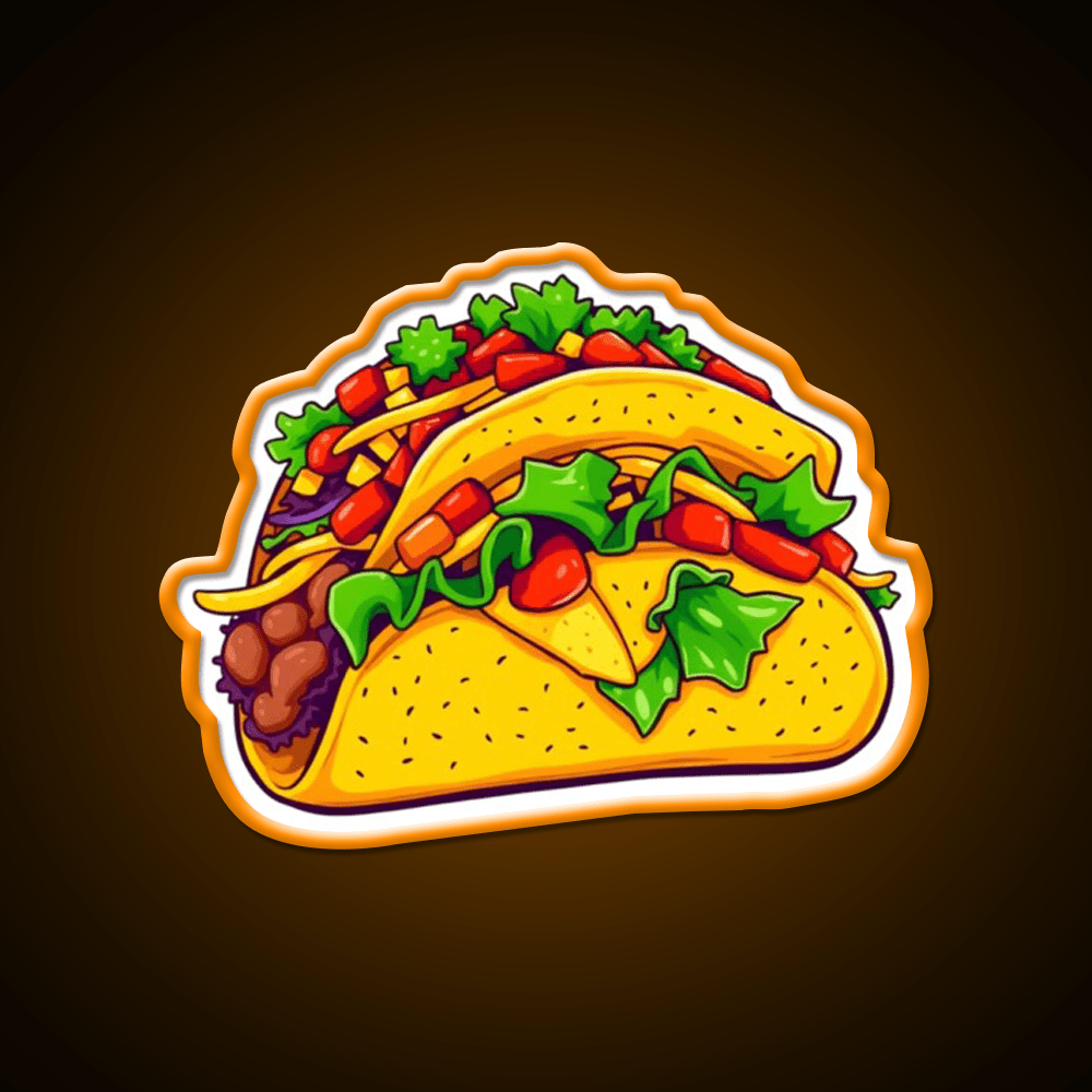 Lets Go Taco Led Neon Sign Mexican Food Sign Wall Sign Kitchen Sign Rgb Color - Shineneon