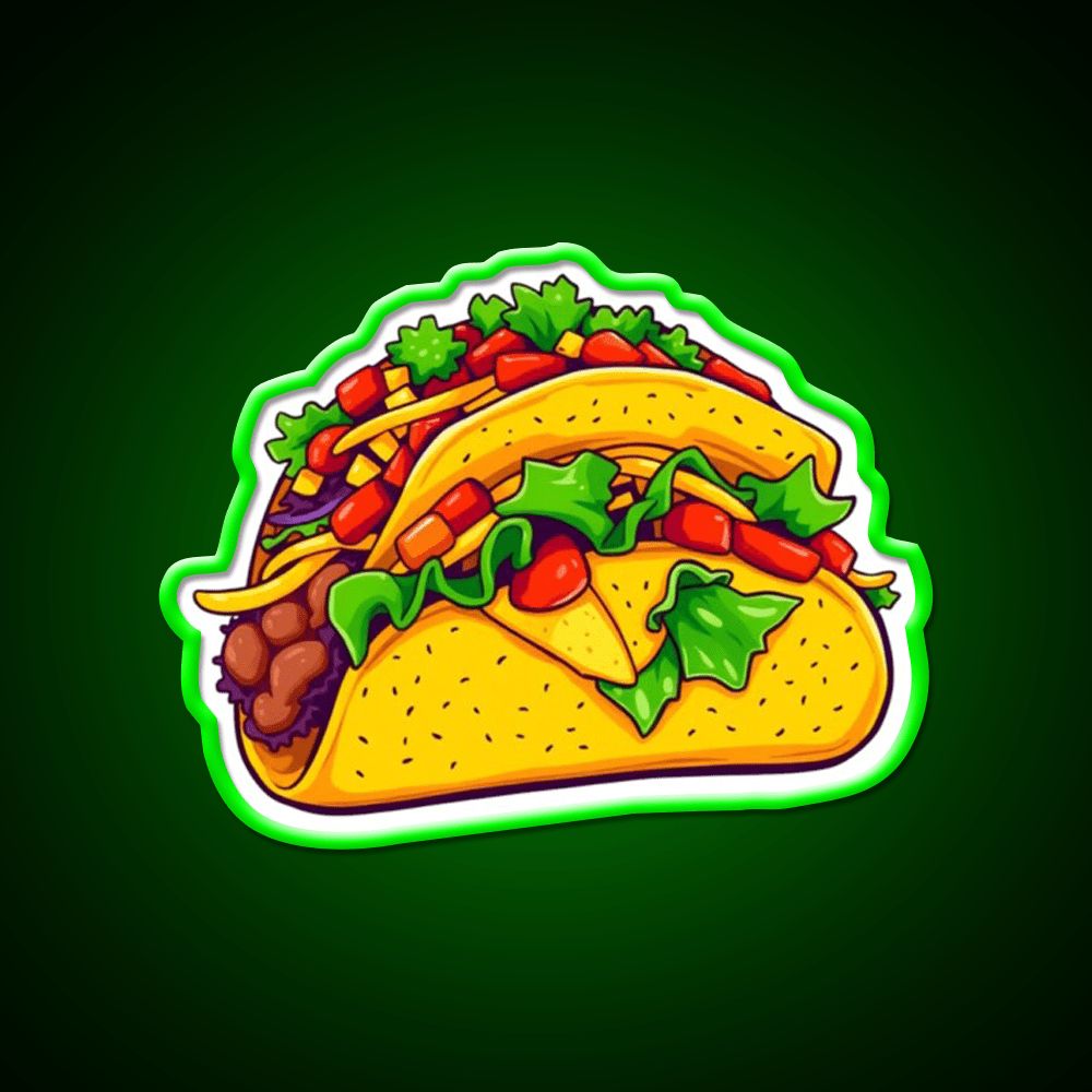 Lets Go Taco Led Neon Sign Mexican Food Sign Wall Sign Kitchen Sign Rgb Color - Shineneon