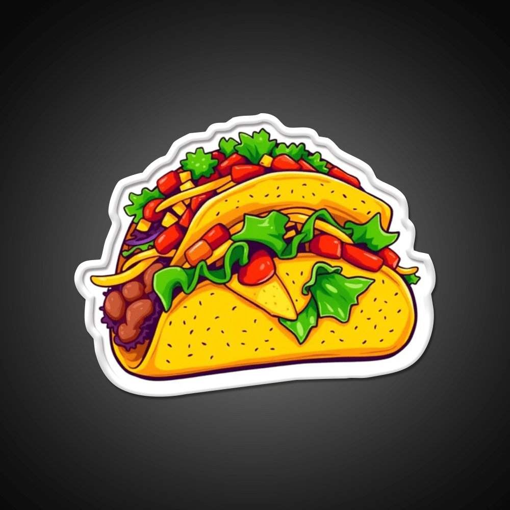 Lets Go Taco Led Neon Sign Mexican Food Sign Wall Sign Kitchen Sign Rgb Color - Shineneon