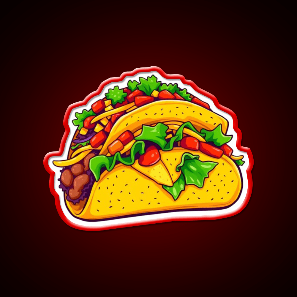 Lets Go Taco Led Neon Sign Mexican Food Sign Wall Sign Kitchen Sign Rgb Color - Shineneon