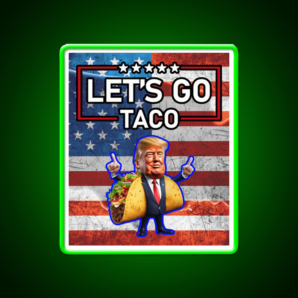 Lets Go Taco Led Neon Sign Mexican Food Sign Wall Sign Rgb Color - Shineneon