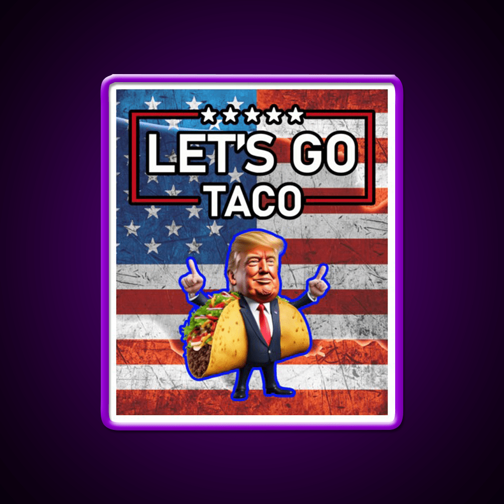 Lets Go Taco Led Neon Sign Mexican Food Sign Wall Sign Rgb Color - Shineneon