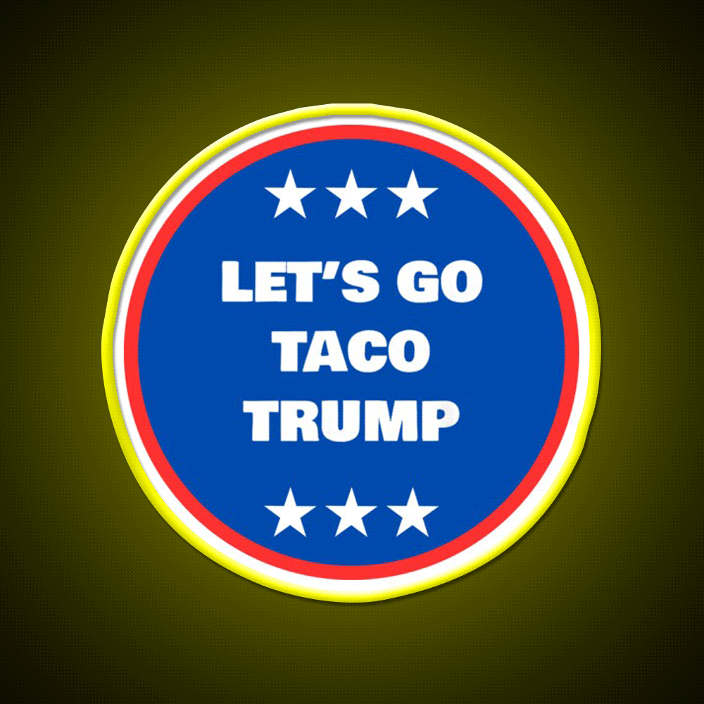 Lets Go Taco Lets Go Taco Led Neon Sign Rgb Color - Custom LED neon sign front view