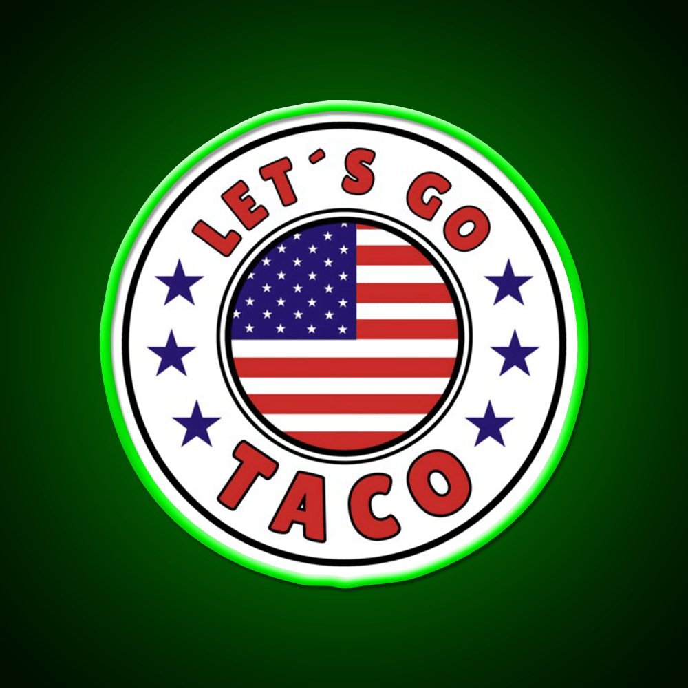 Lets Go Taco Style 7 Taco Led Neon Sign Mexican Food Sign Rgb Color - Shineneon
