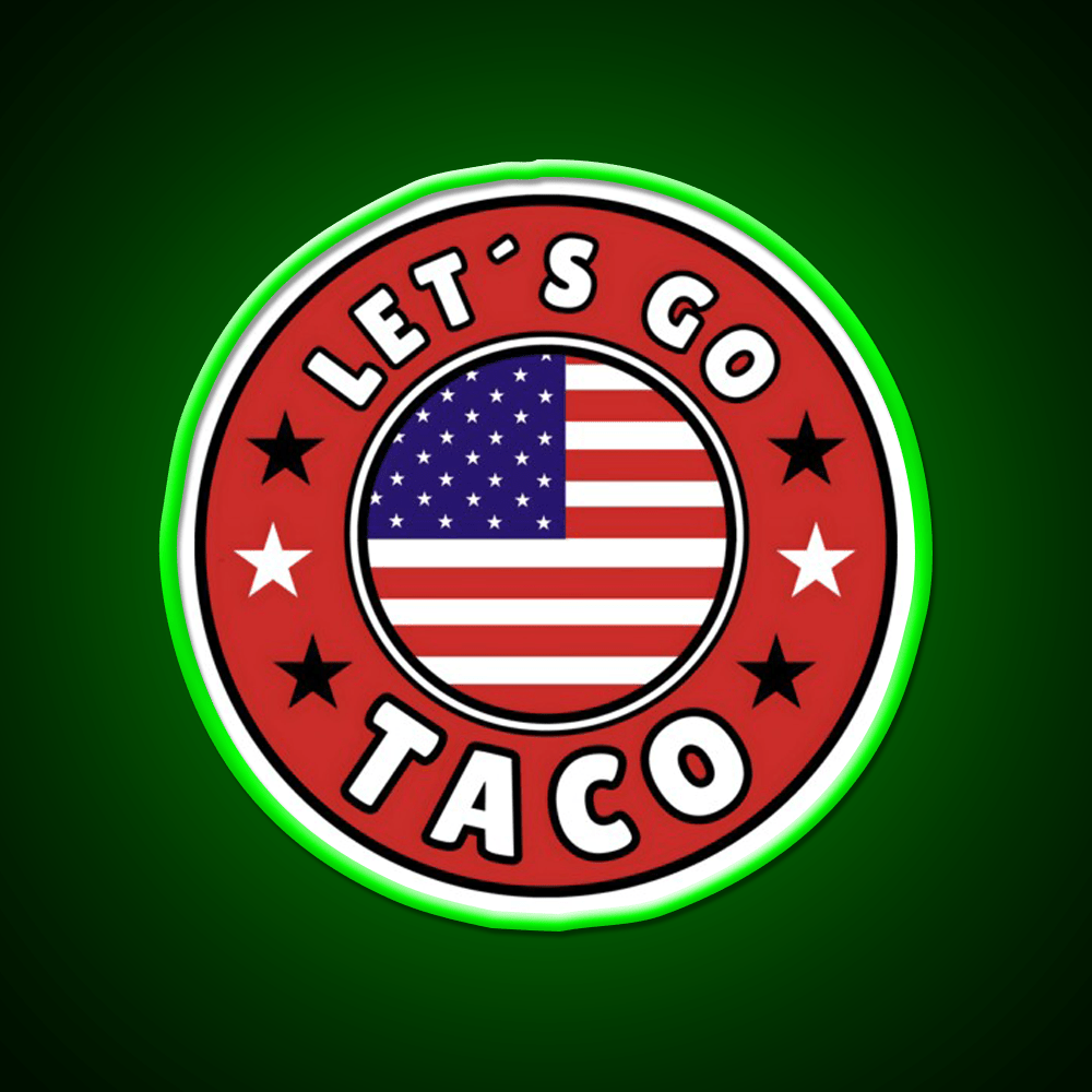 Lets Go Taco Style 8 Taco Led Neon Sign Mexican Food Sign Rgb Color - Shineneon