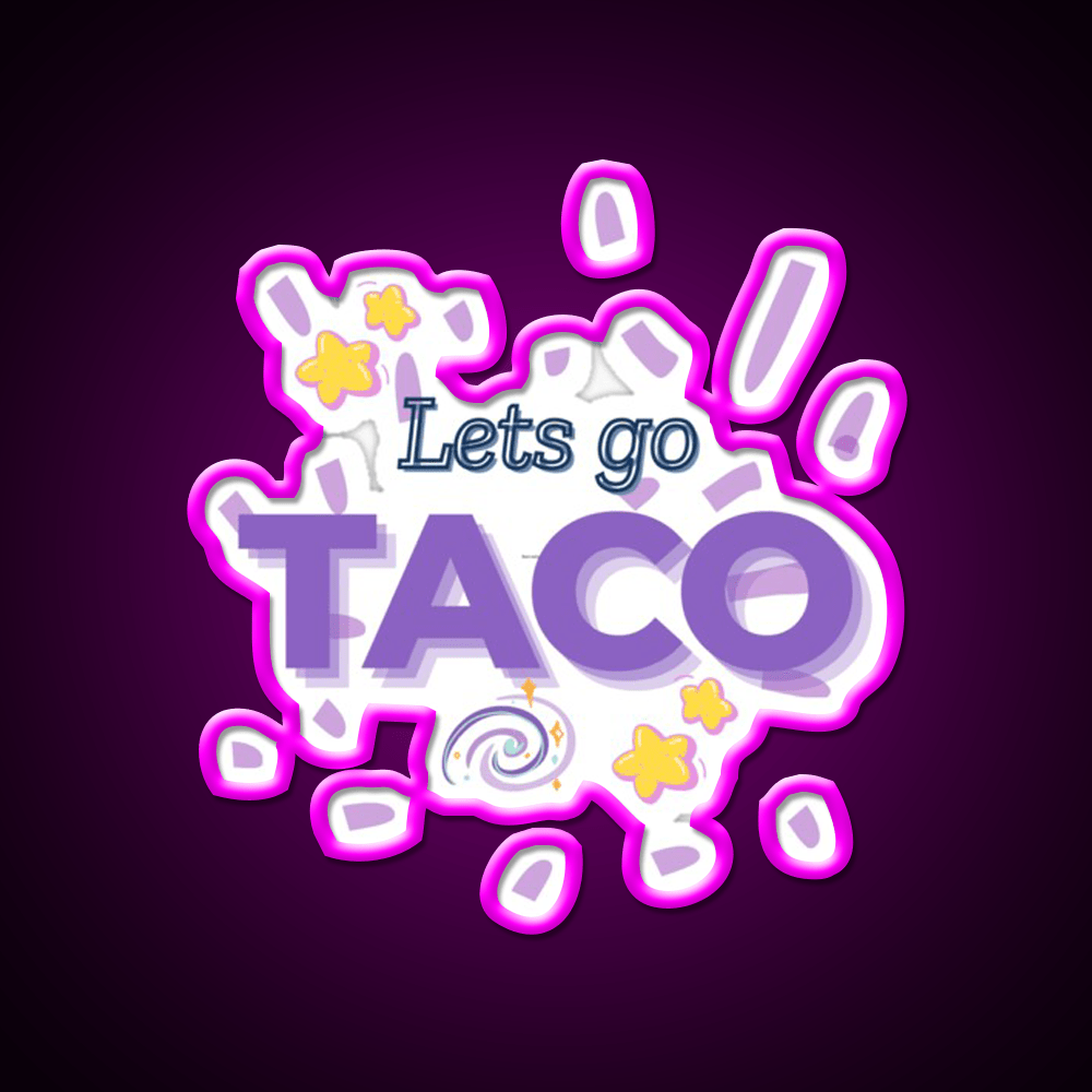 Lets Go Taco Vibes Taco Led Neon Sign Mexican Food Sign Rgb Color - Shineneon