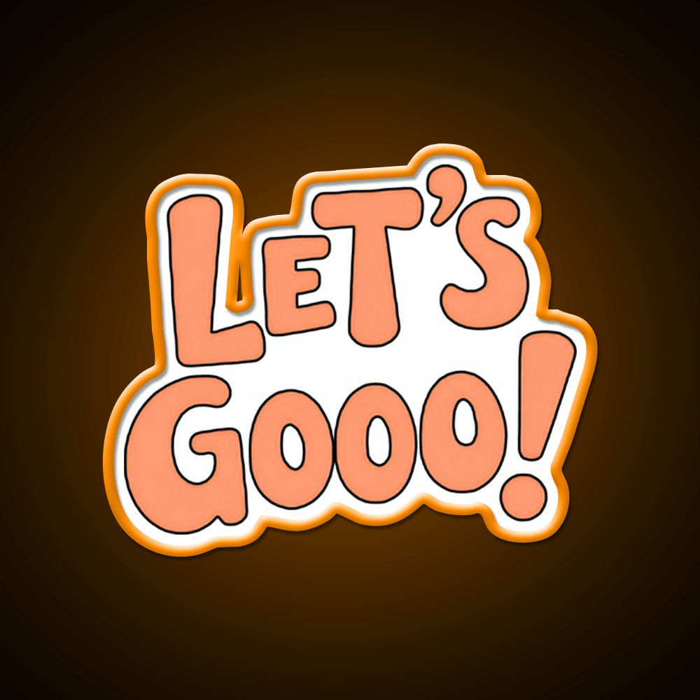 Lets Gooo Motivational Gym For Fitness Lovers Taco Led Neon Sign Rgb Color - Shineneon