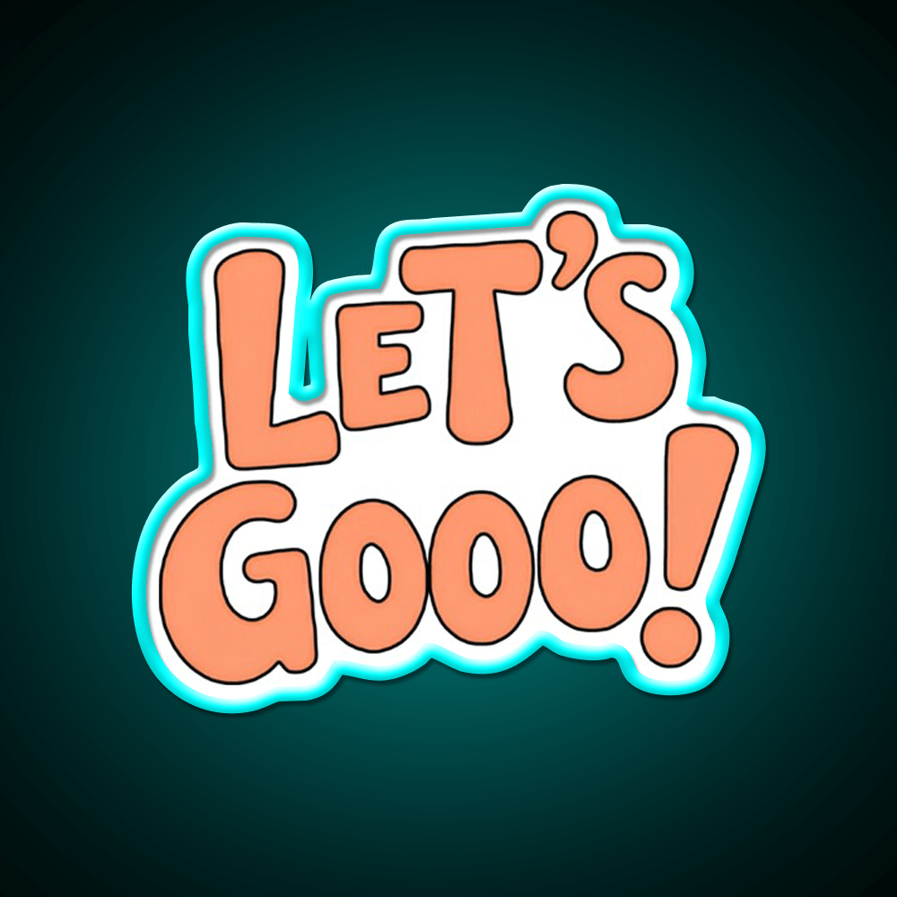 Lets Gooo Motivational Gym For Fitness Lovers Taco Led Neon Sign Rgb Color - Shineneon