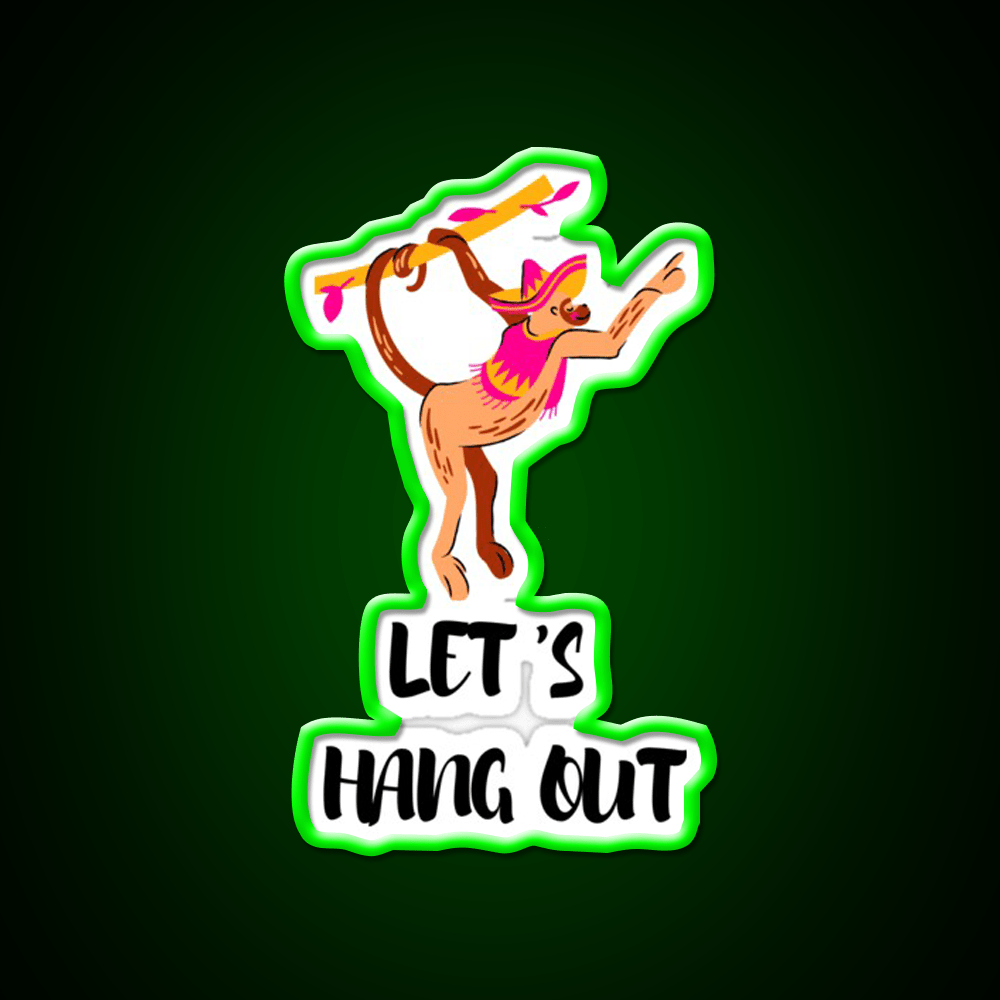 Lets Hang Out Taco Led Neon Sign Mexican Food Sign Rgb Color - Shineneon