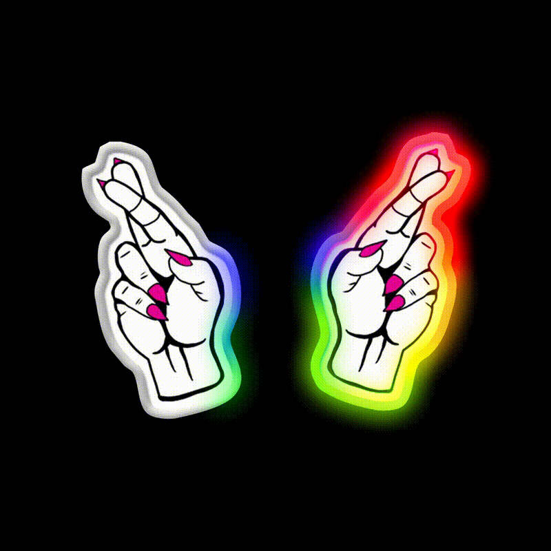 Lets Hope Nail Salon Led Neon Sign Rgb Color - LED neon sign close-up detail