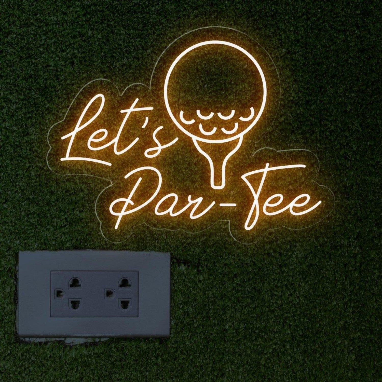 Lets Par-Tee Golf Led Neon Sign For Sports Bar Man Cave Decor | Shineneon