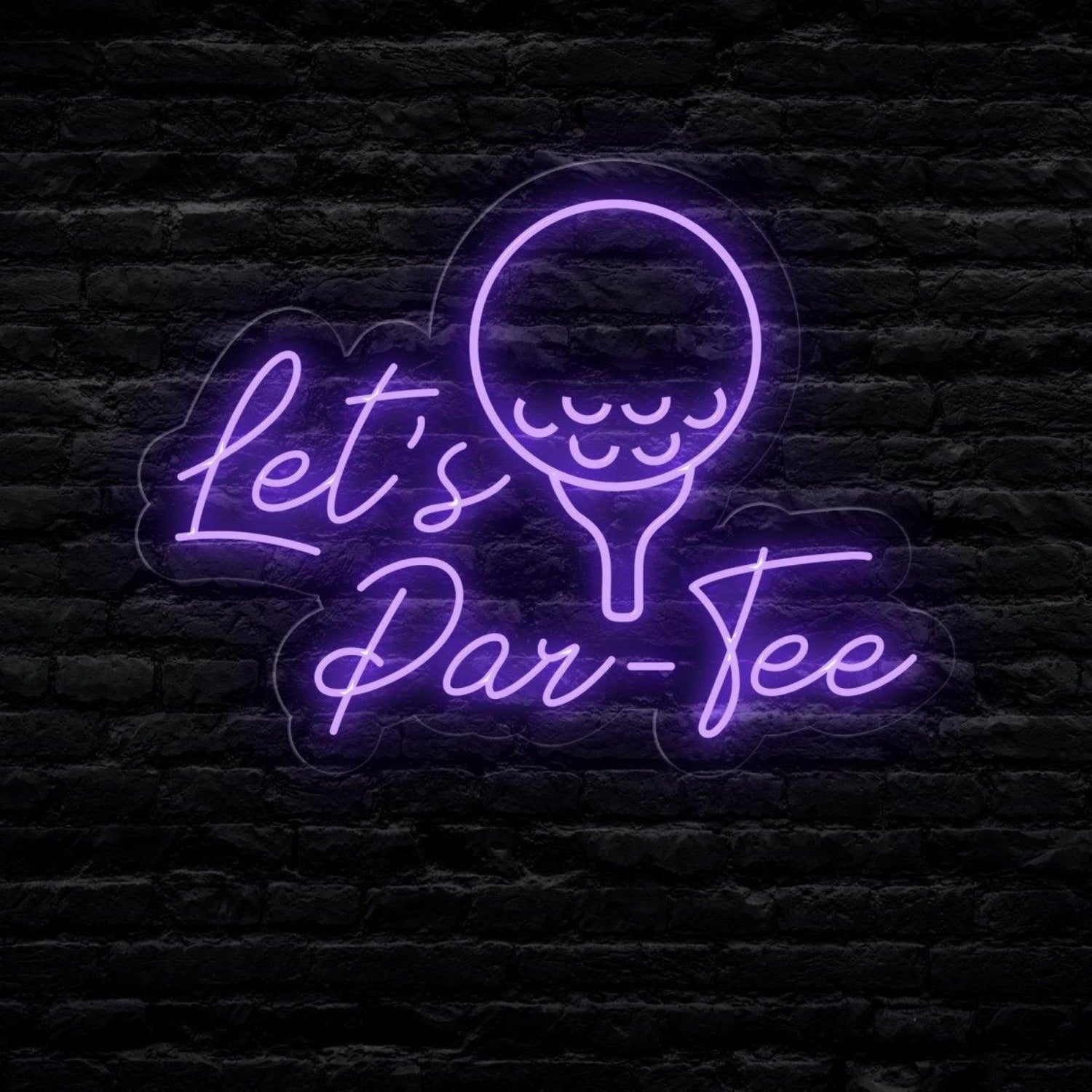 Lets Par-Tee Golf Led Neon Sign For Sports Bar Man Cave Decor | Shineneon
