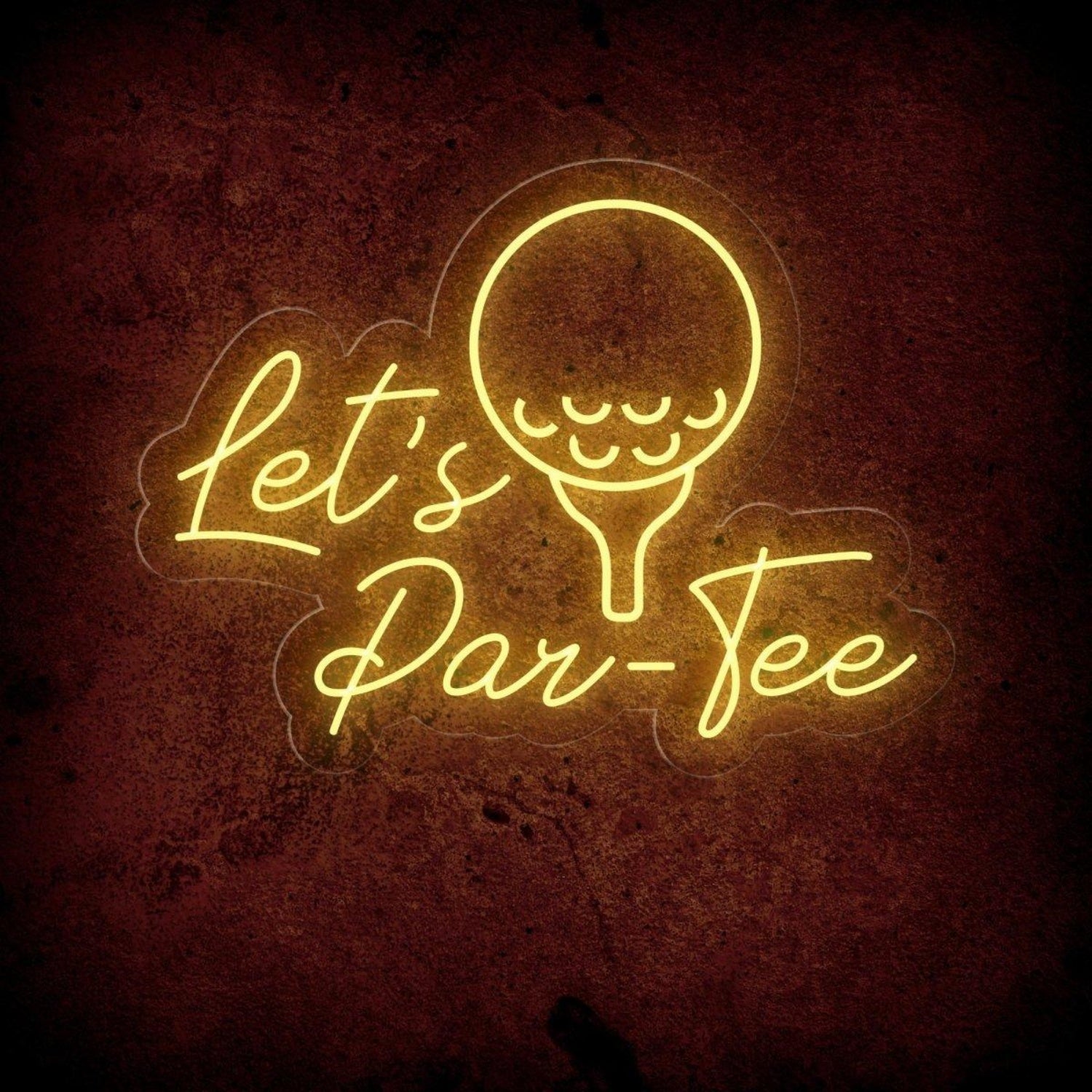 Lets Par-Tee Golf Led Neon Sign For Sports Bar Man Cave Decor | Shineneon