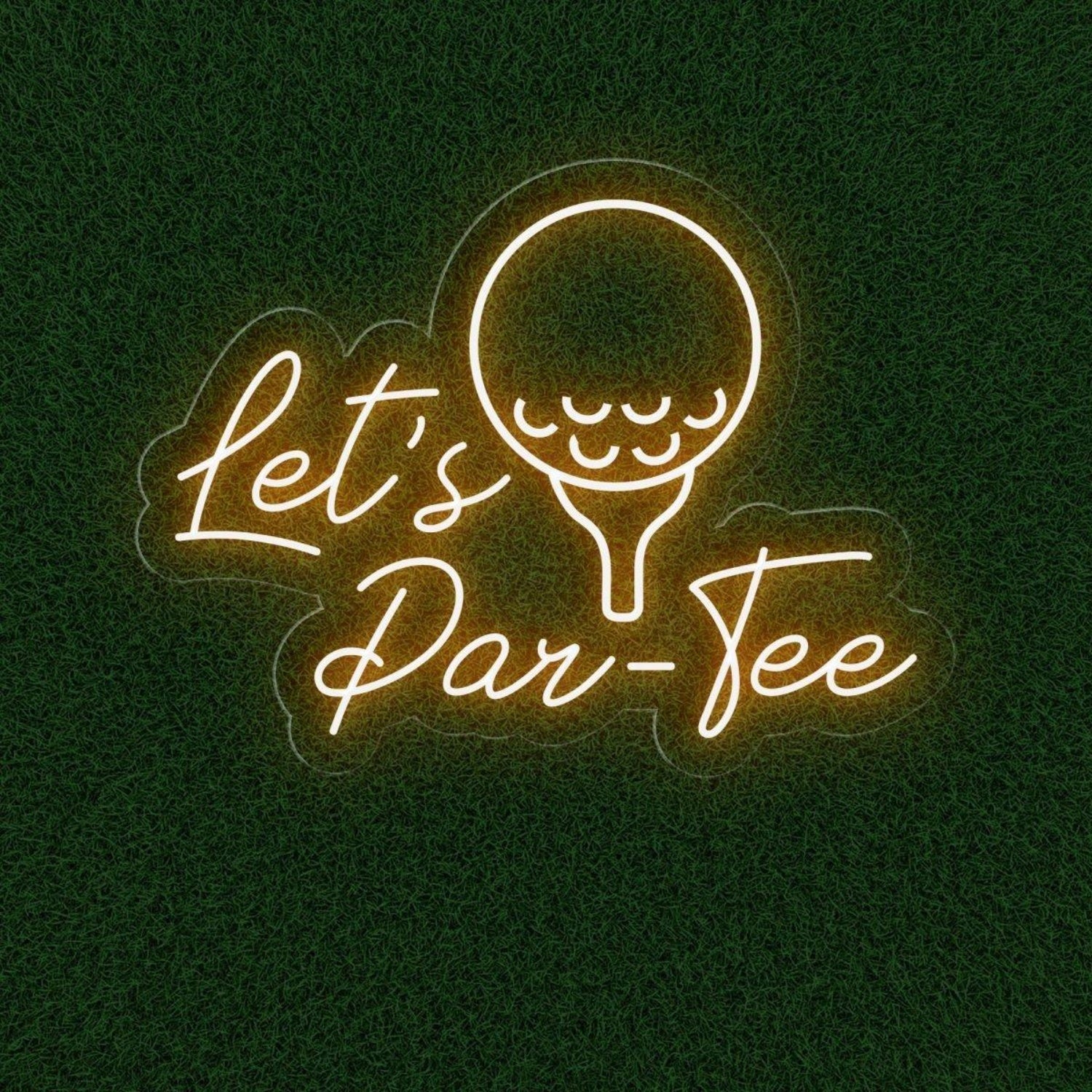 Lets Par-Tee Golf Led Neon Sign For Sports Bar Man Cave Decor | Shineneon