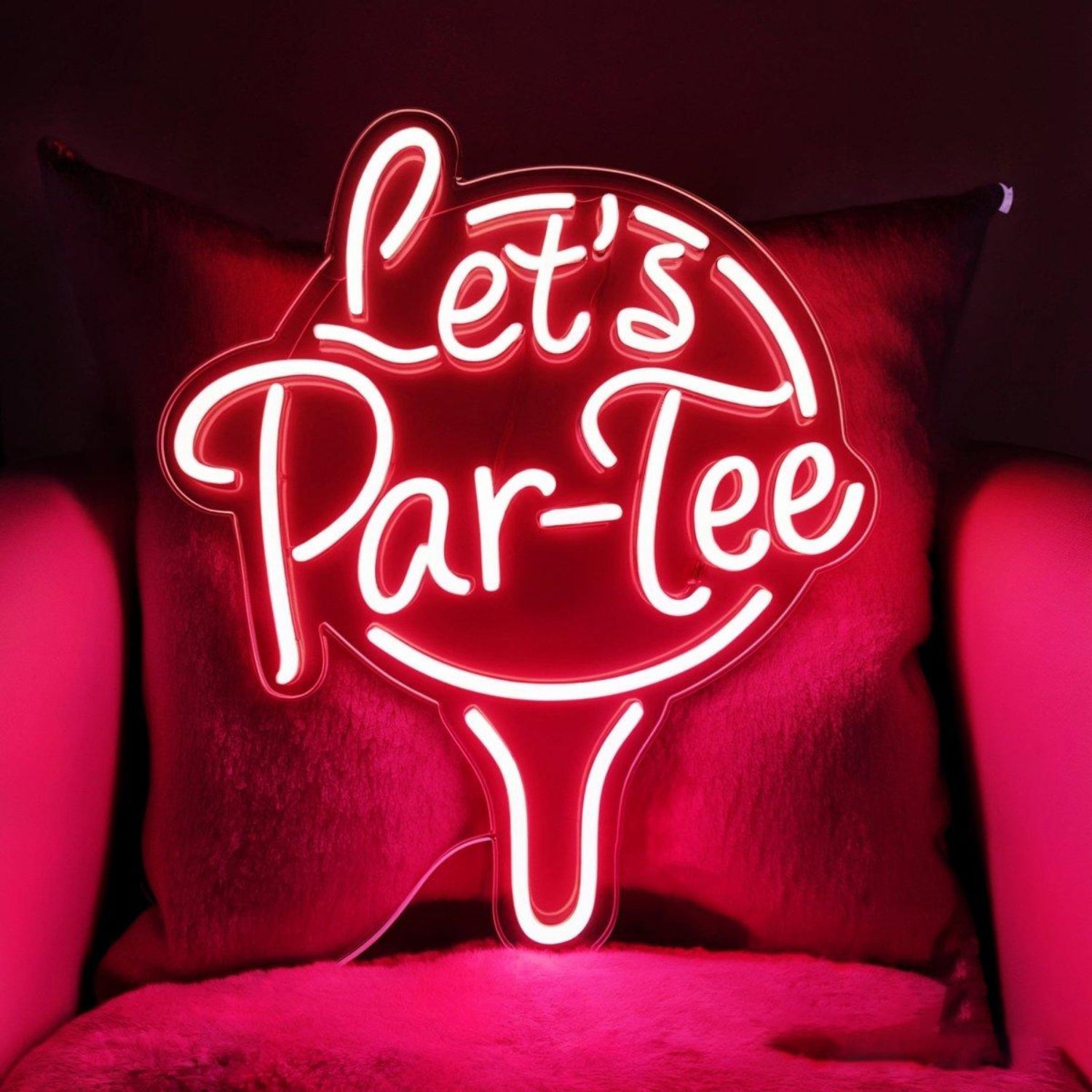Lets Par-Tee Golf Neon Sign Fun Led Decor For Golf Lovers | Shineneon