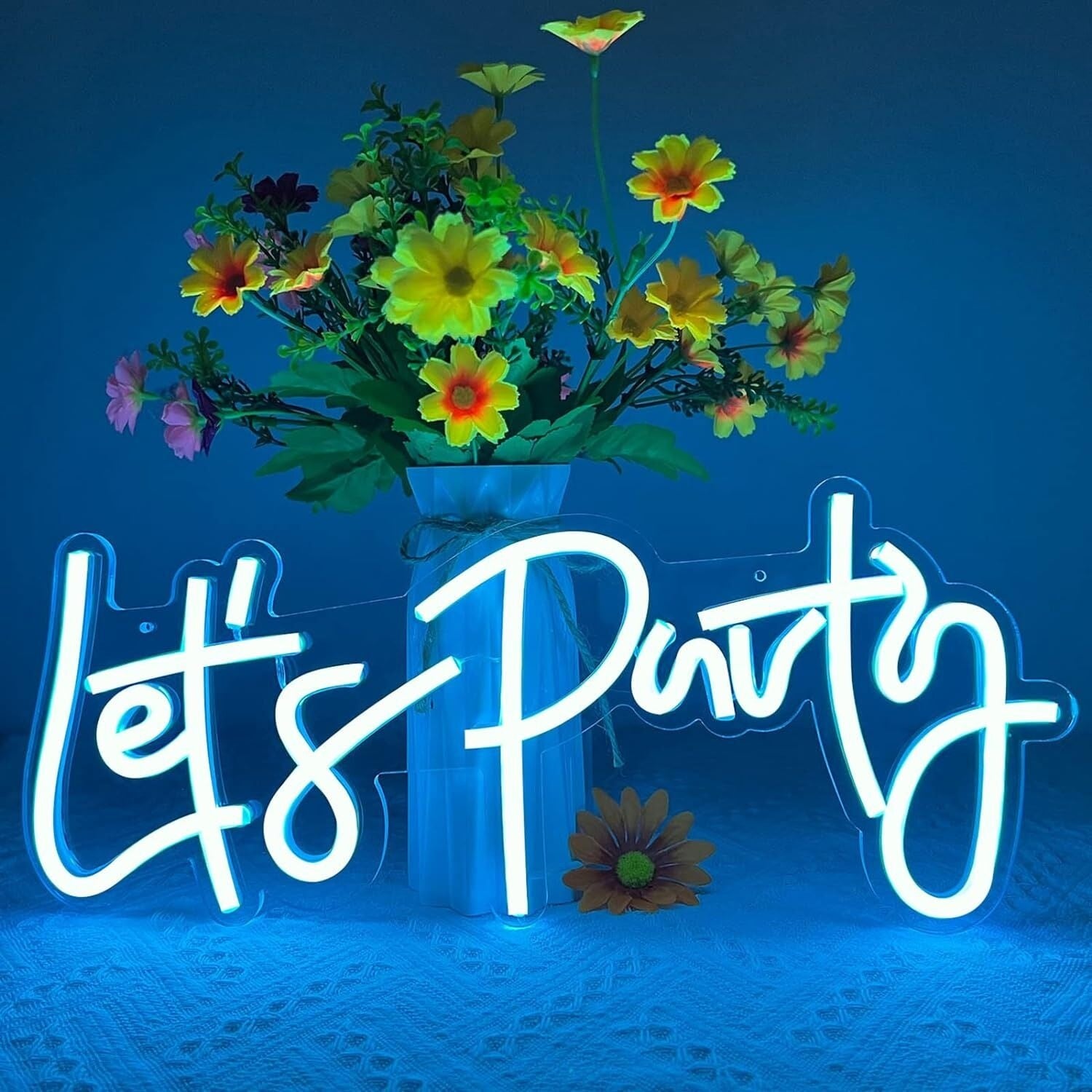 Lets Party Deep Pink Neon Sign Celebration Time | Shineneon