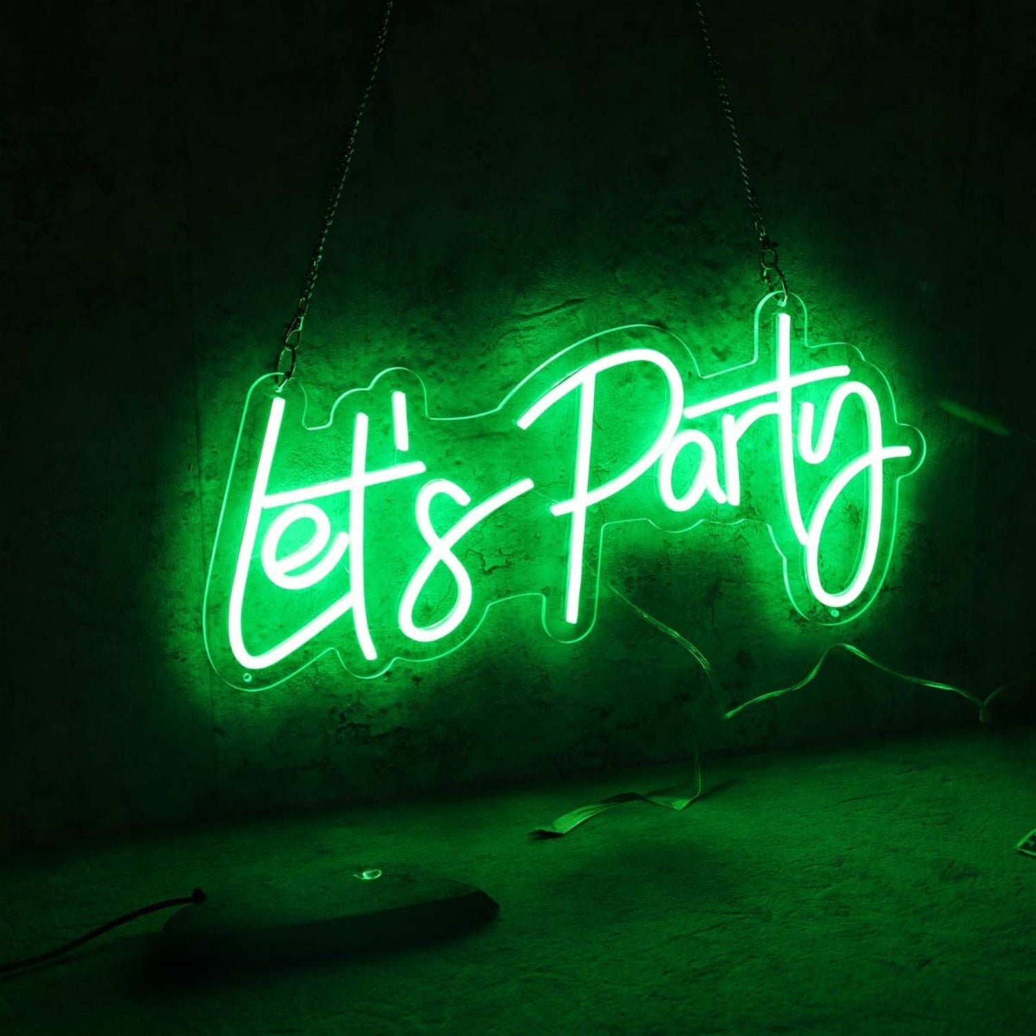 Lets Party Green Neon Sign | Shineneon