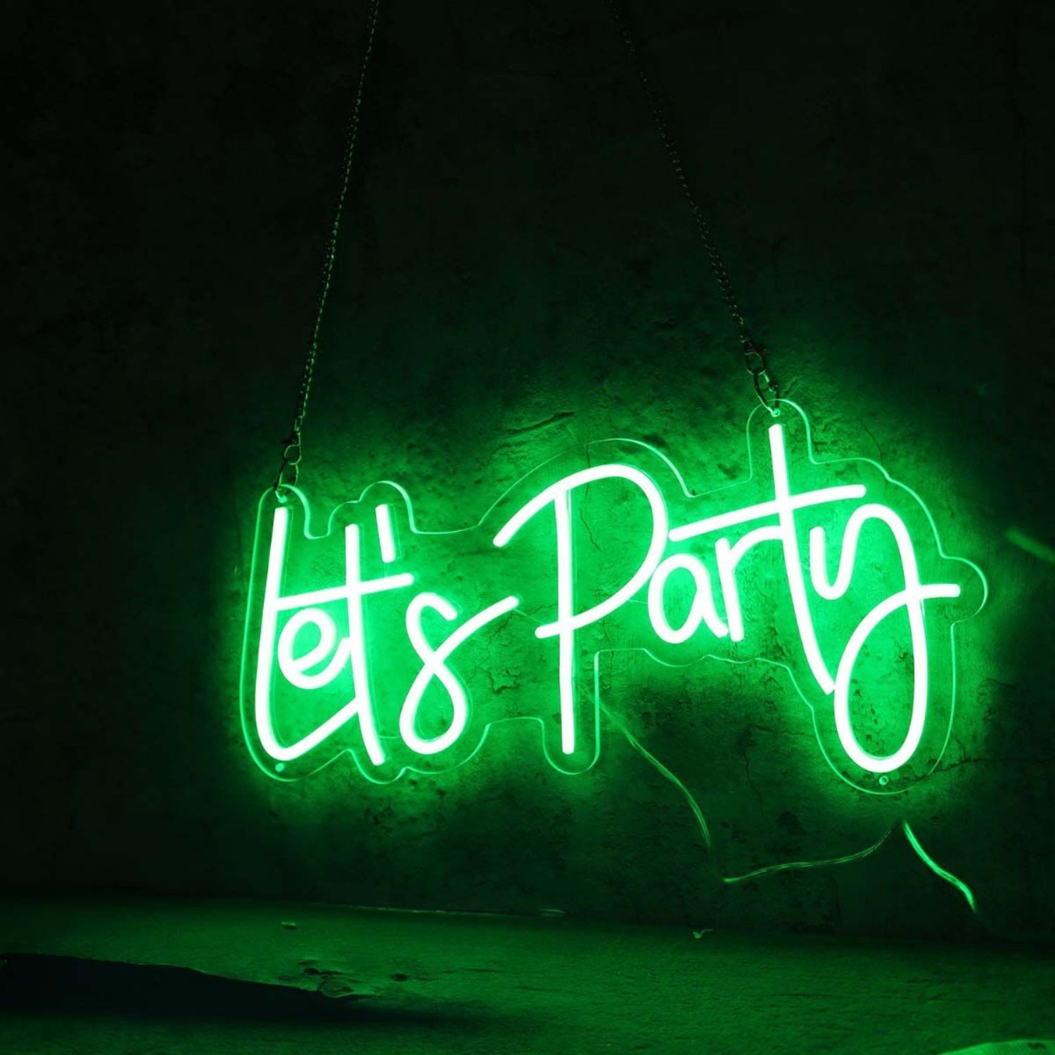 Lets Party Green Neon Sign | Shineneon