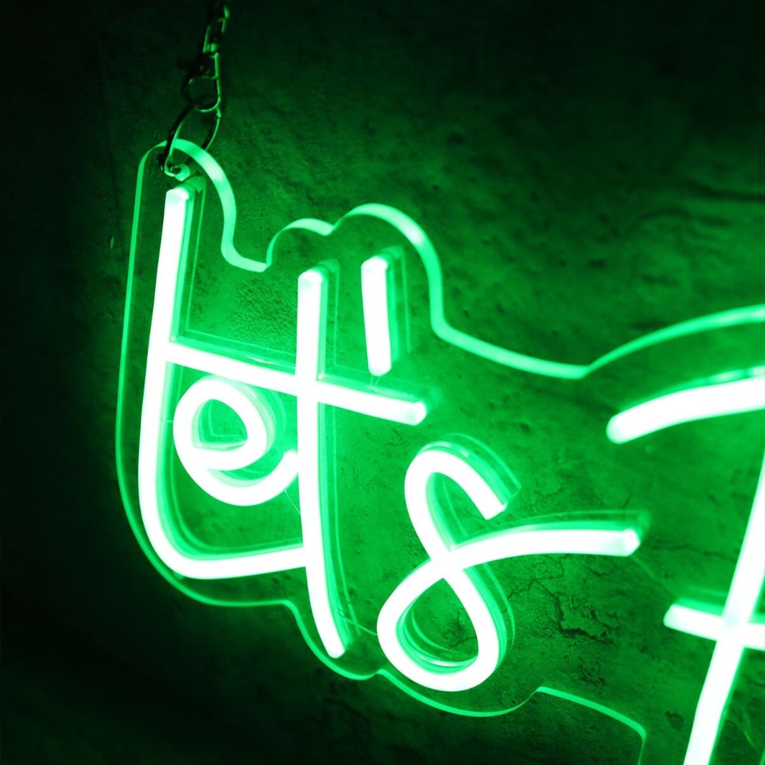 Lets Party Green Neon Sign | Shineneon