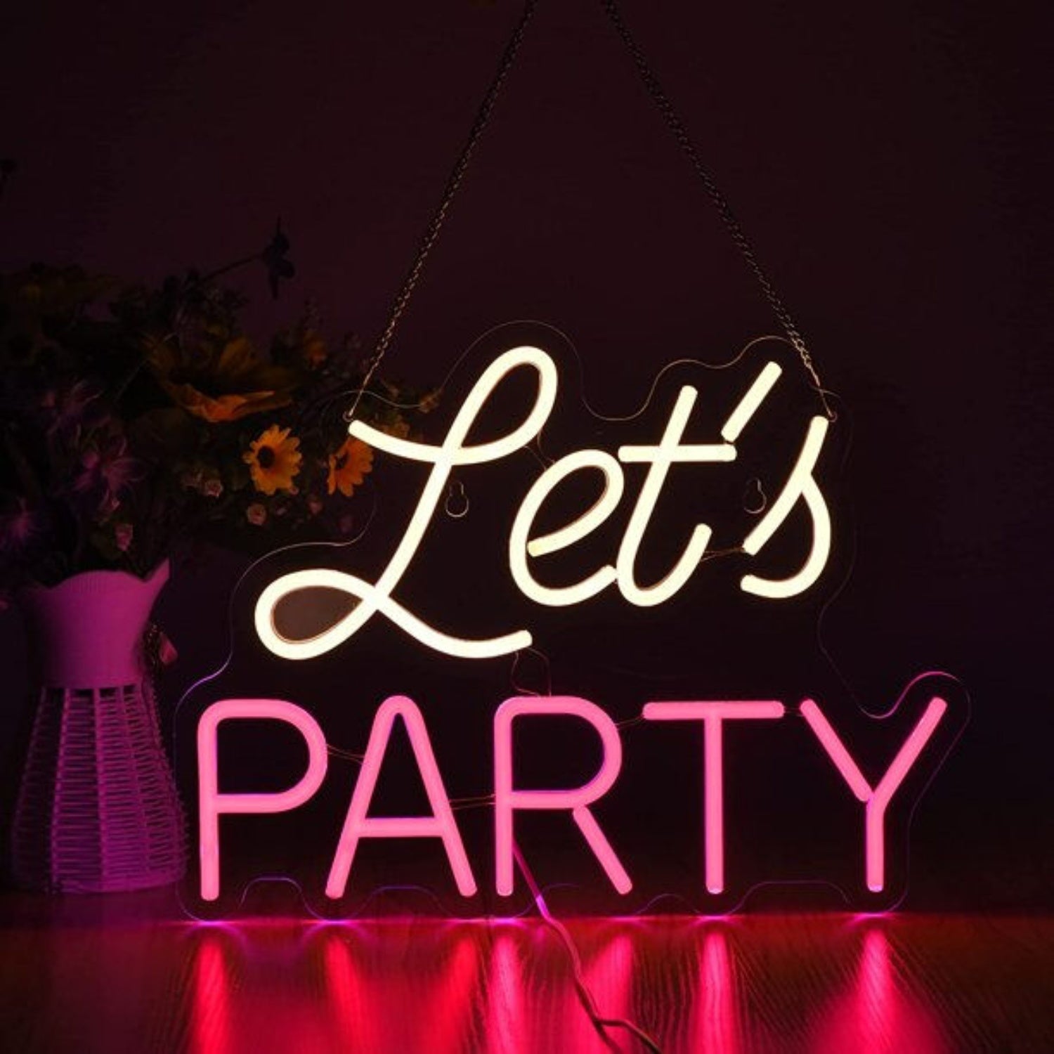 Lets Party Led Neon Sign For Wall Decor Party Sign | Shineneon