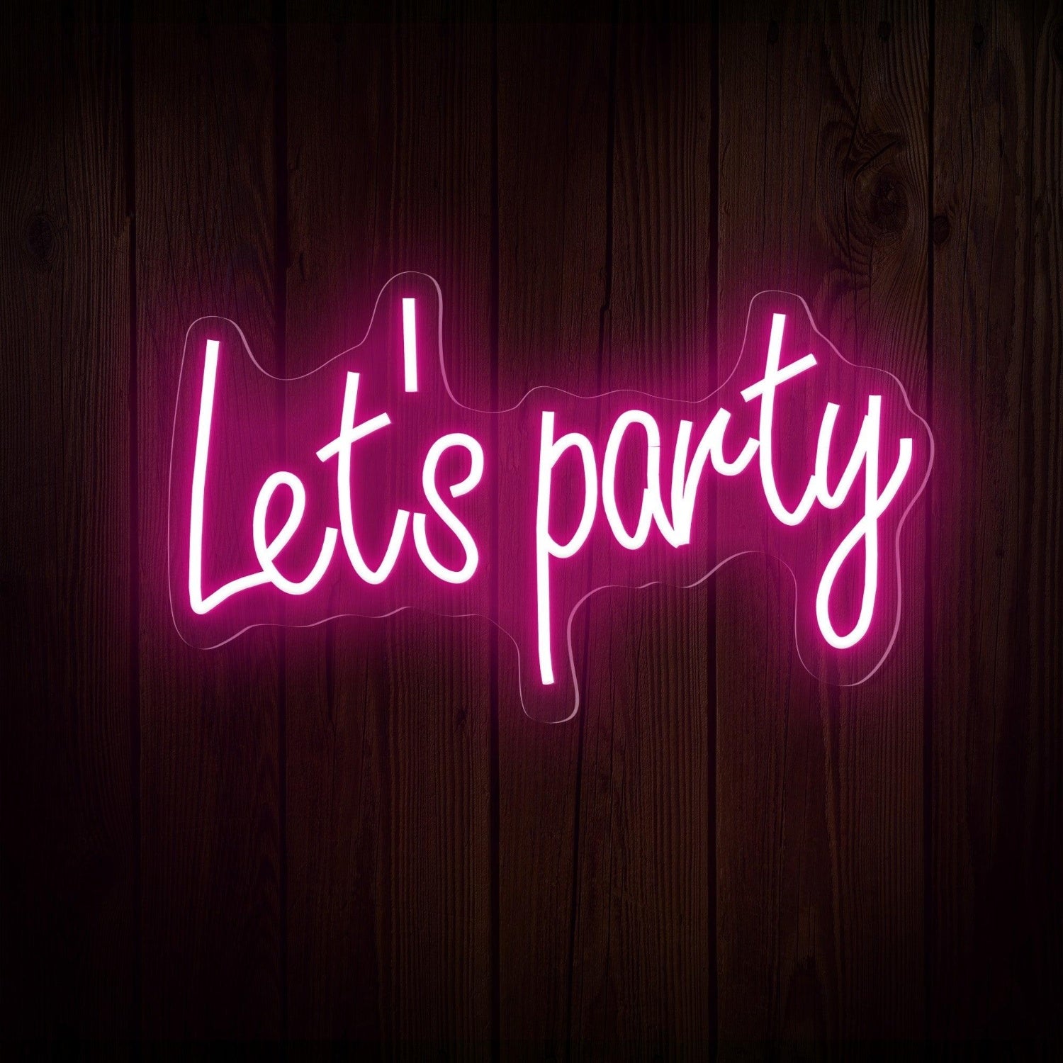 Lets Party Led Neon Sign Indoor Celebration Decor | Shineneon