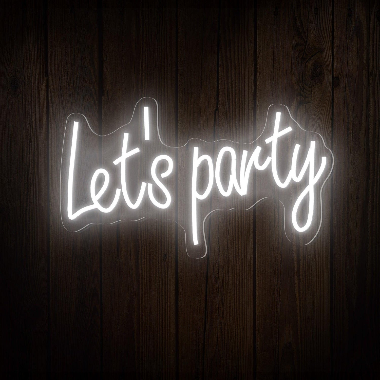 Lets Party Led Neon Sign Indoor Celebration Decor | Shineneon