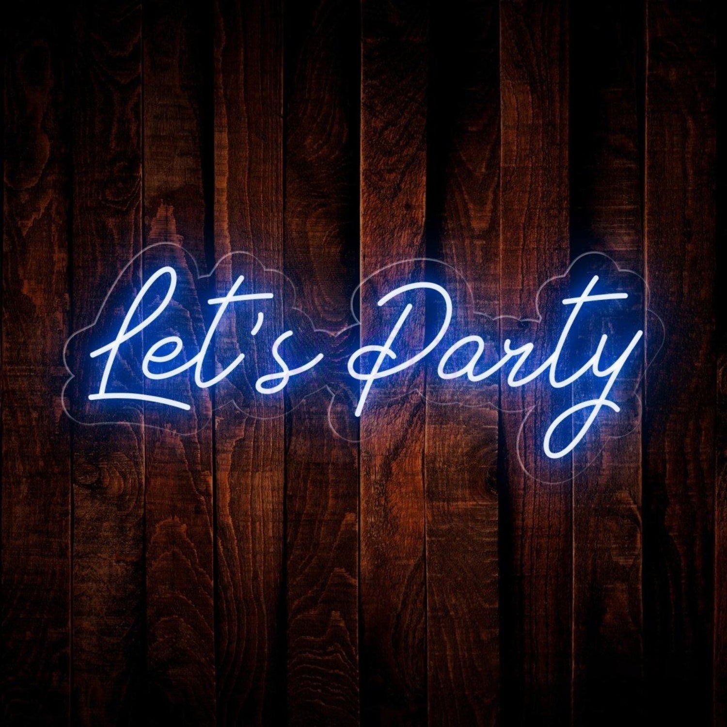 Lets Party Led Neon Sign Large Wall Decor | Shineneon