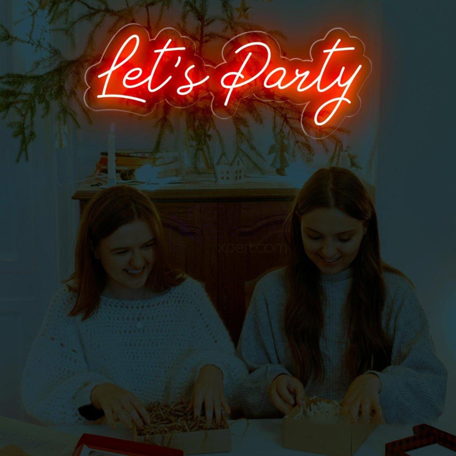 Lets Party Led Neon Sign Large Wall Decor | Shineneon