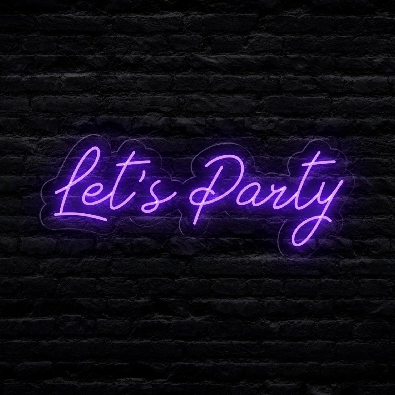 Lets Party Led Neon Sign Large Wall Decor | Shineneon