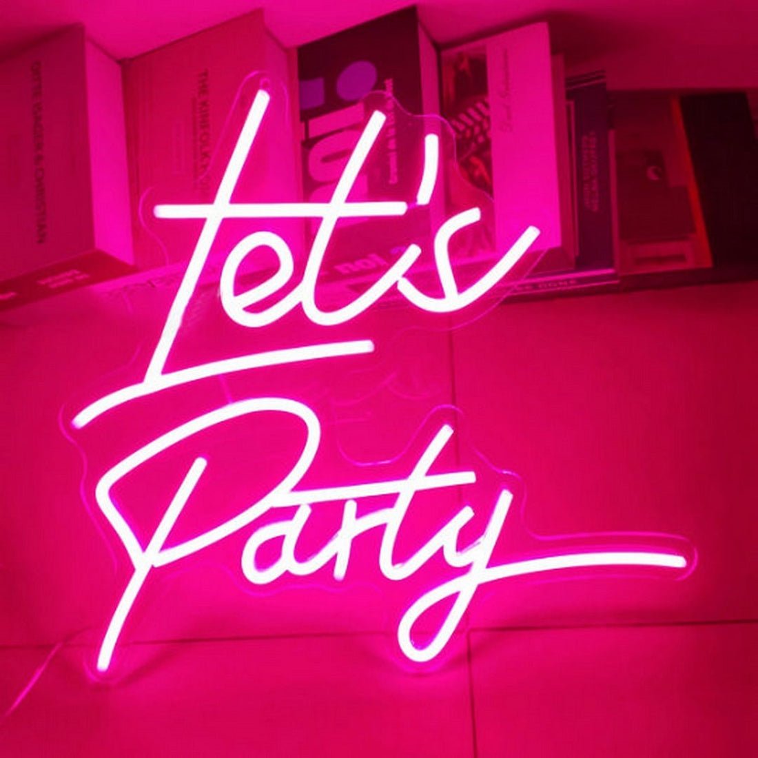 Lets Party Led Sign Business Neon Sign Wall Decor - Shineneon