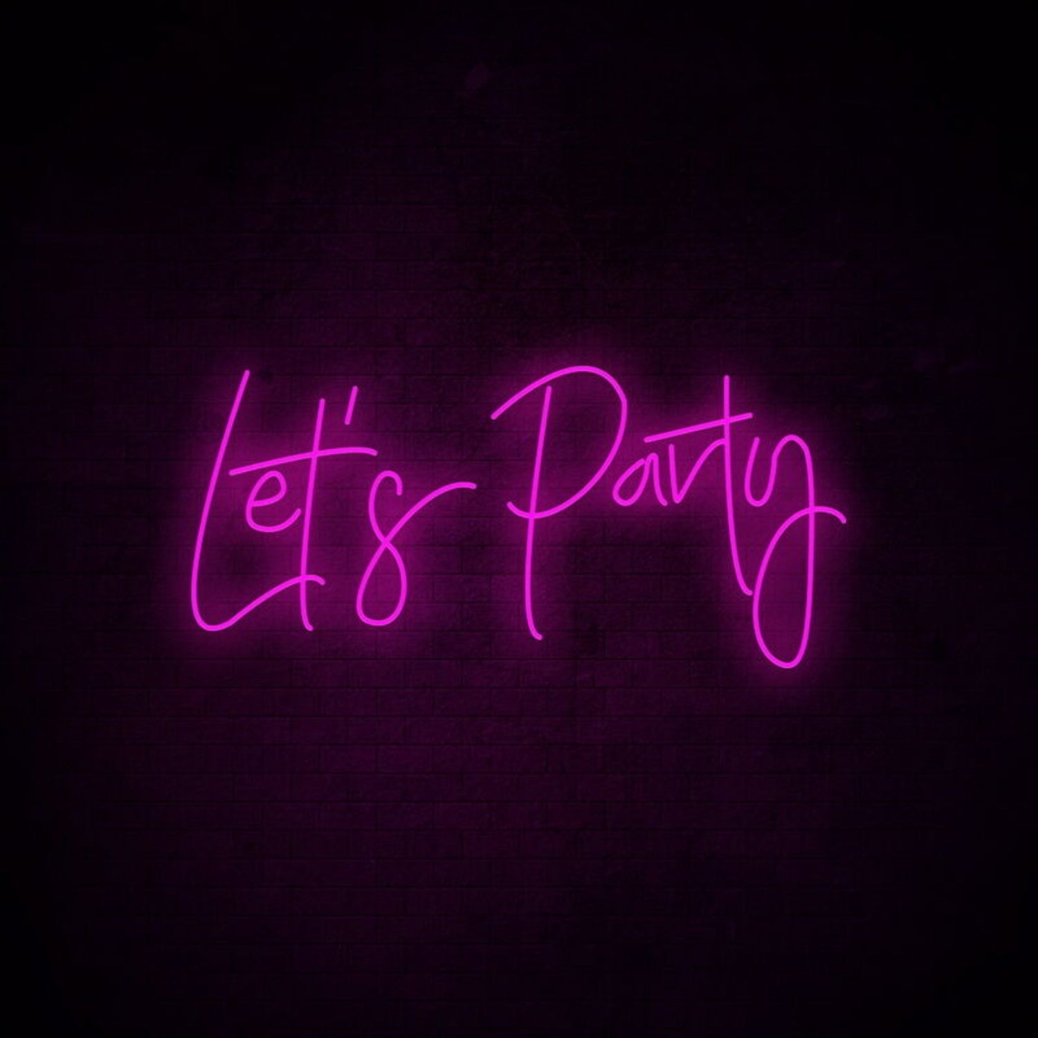 Lets Party Neon Sign Perfect For Lively Party Settings | Shineneon