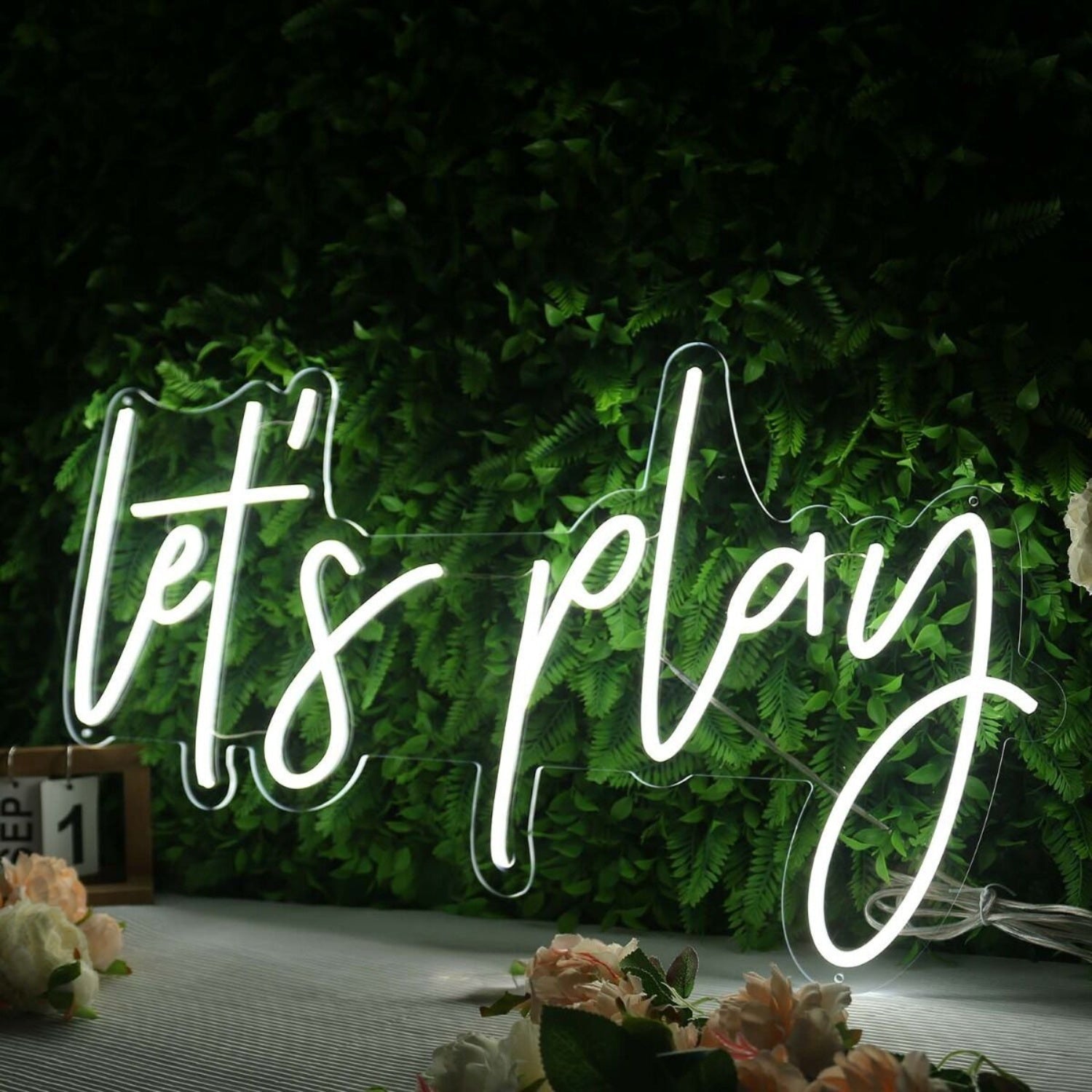 Lets Play White Led Neon Sign - Shineneon
